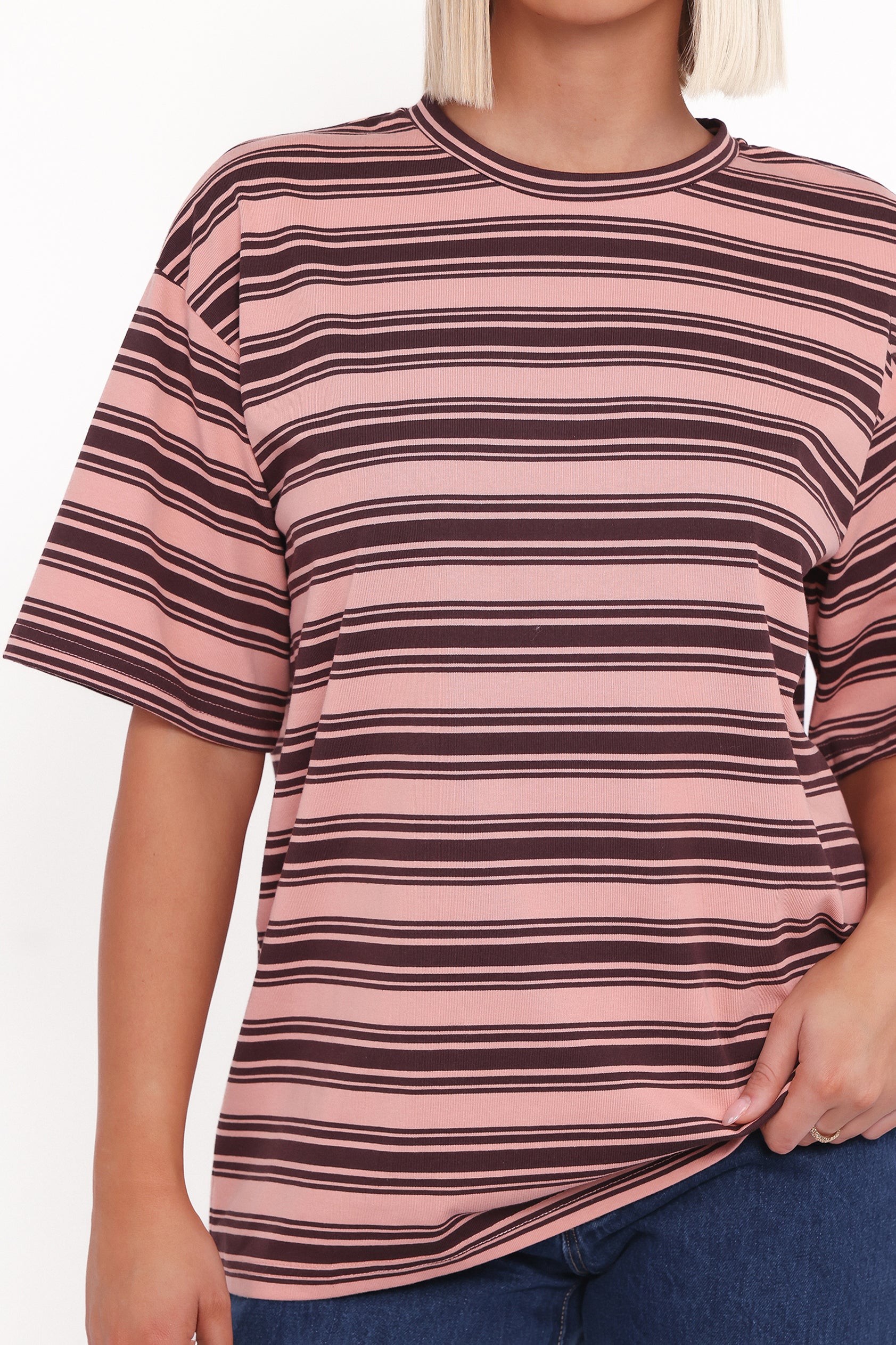 TOPS Zestora Tee - Pink Brown