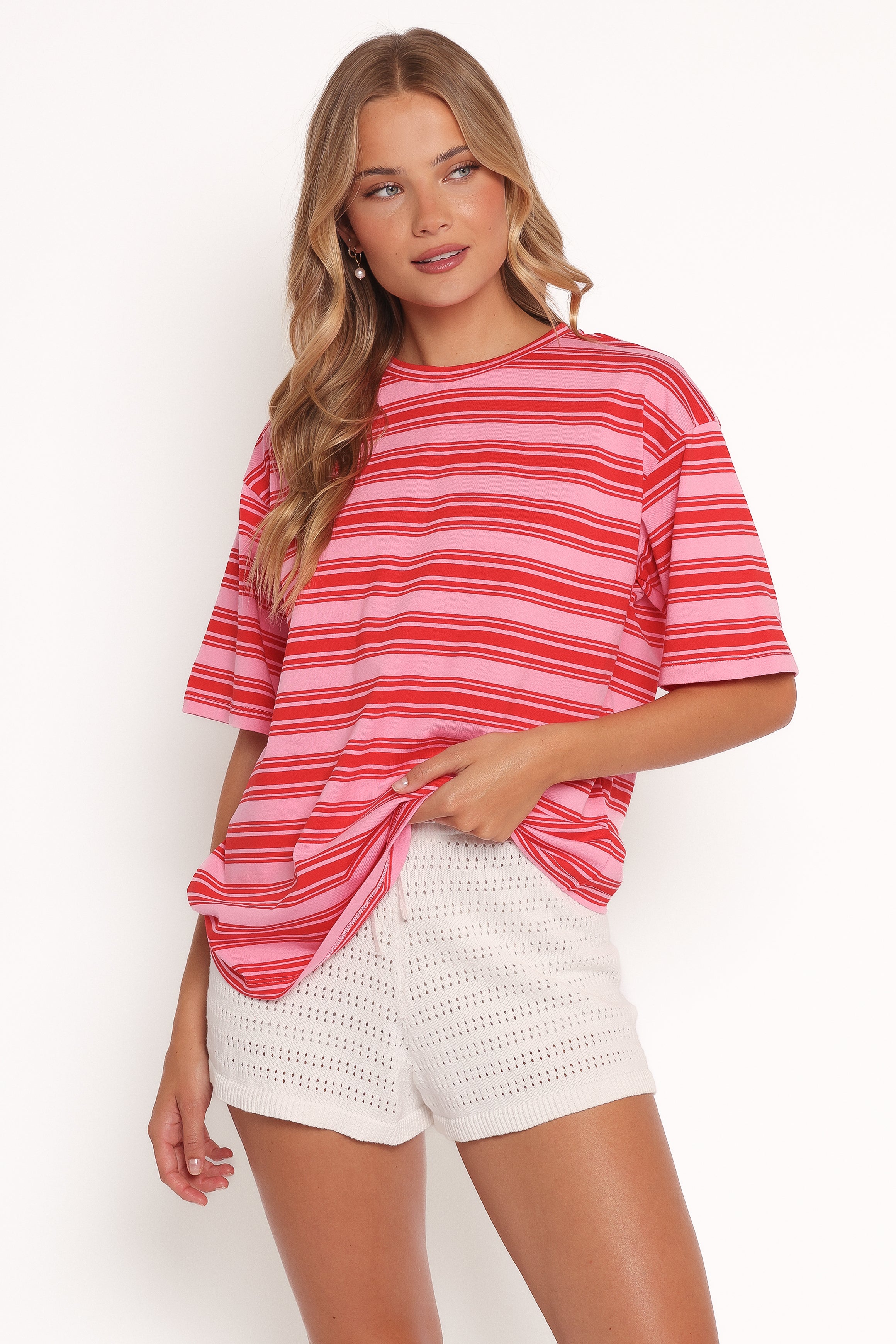 TOPS Zestora Tee - Pink Red