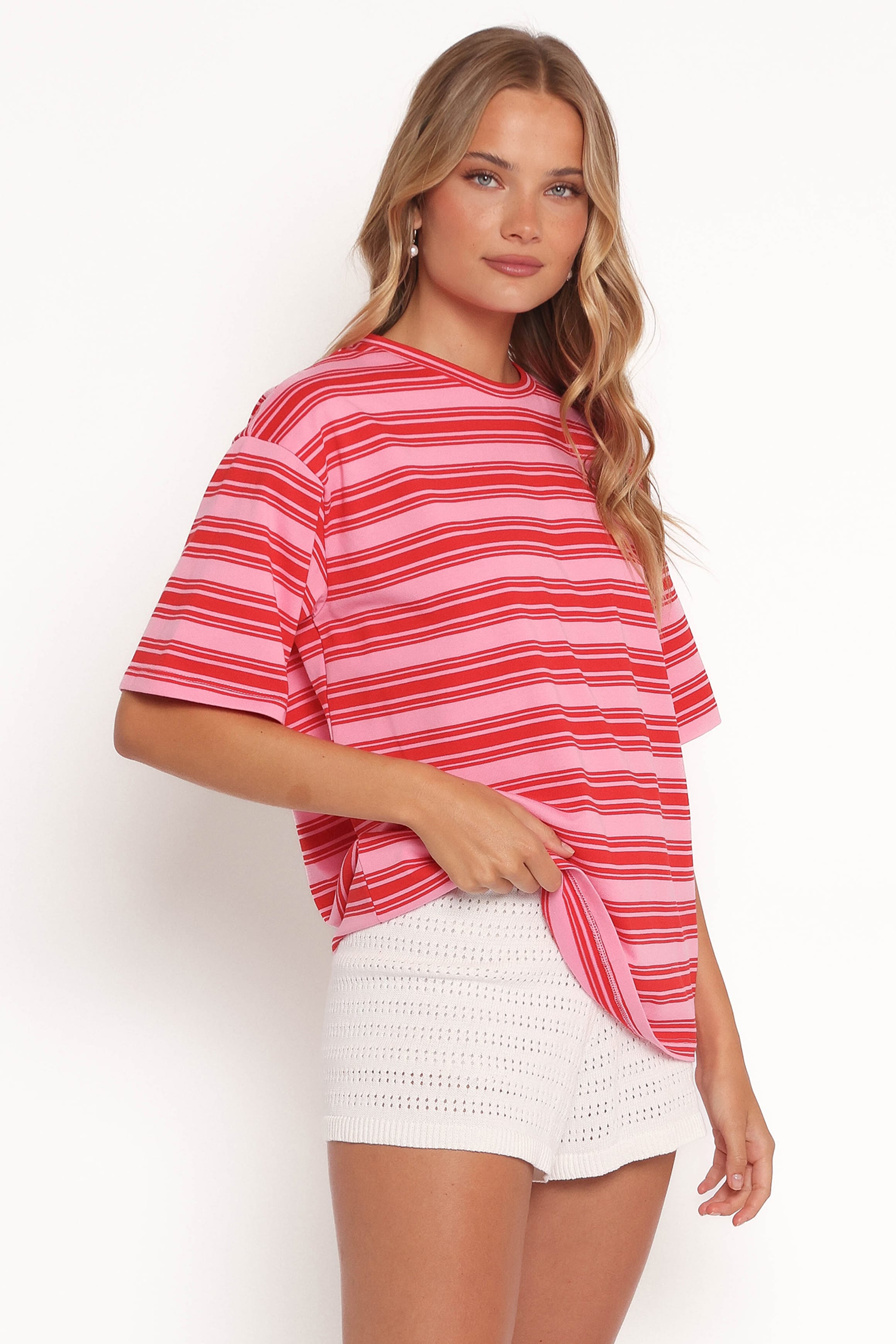 TOPS Zestora Tee - Pink Red