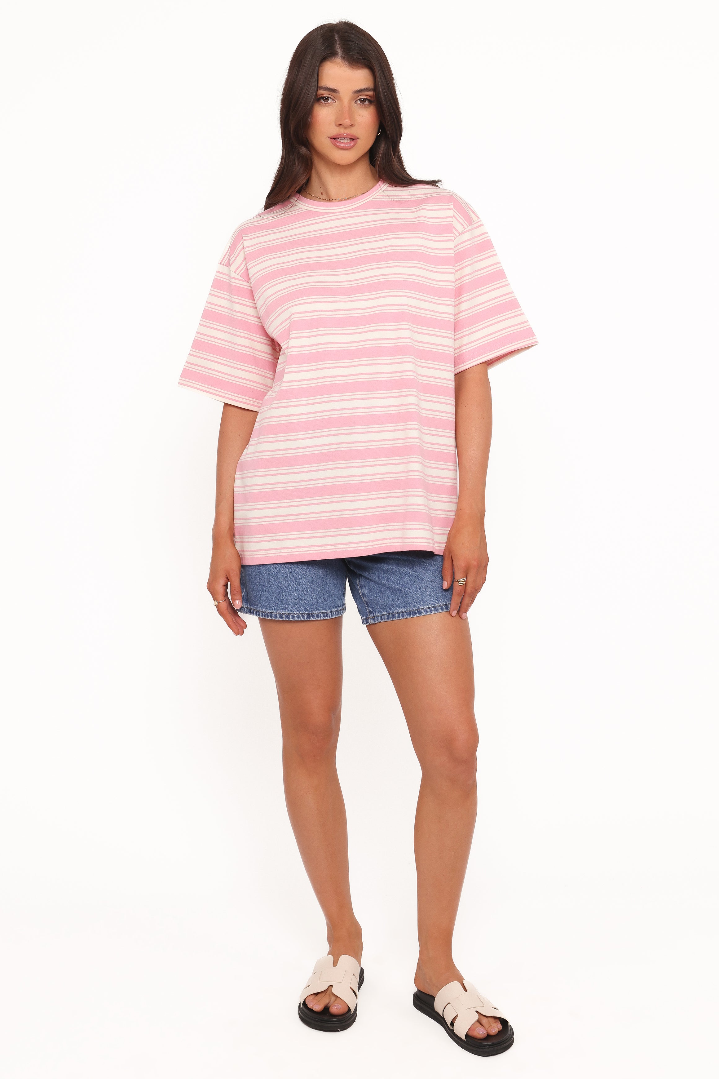 TOPS Zestora Tee - White Pink