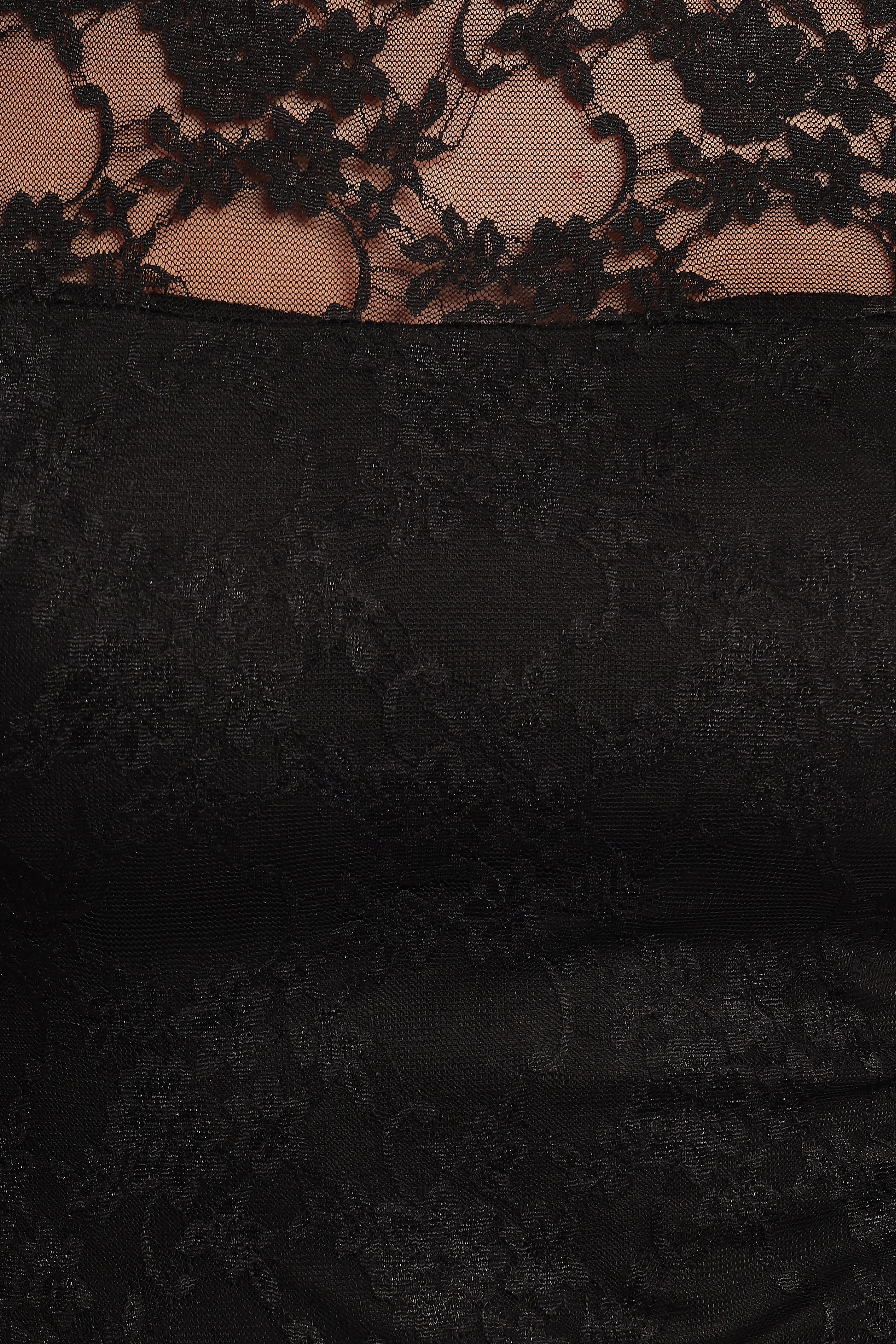 TOPS Ziva Lace Overlay Bodysuit - Black