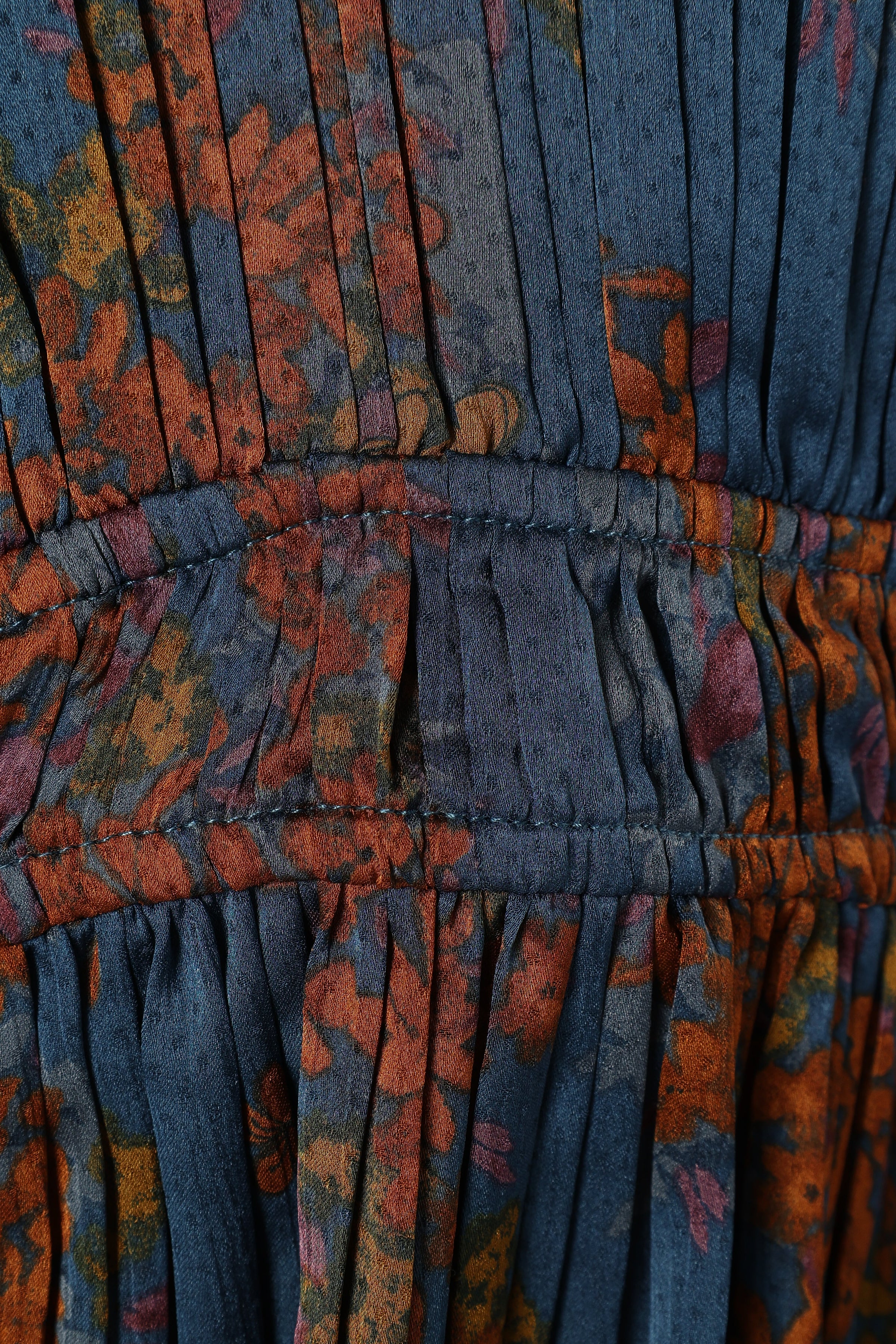 TOPS @Zora One Shoulder Top - Teal/Mustard