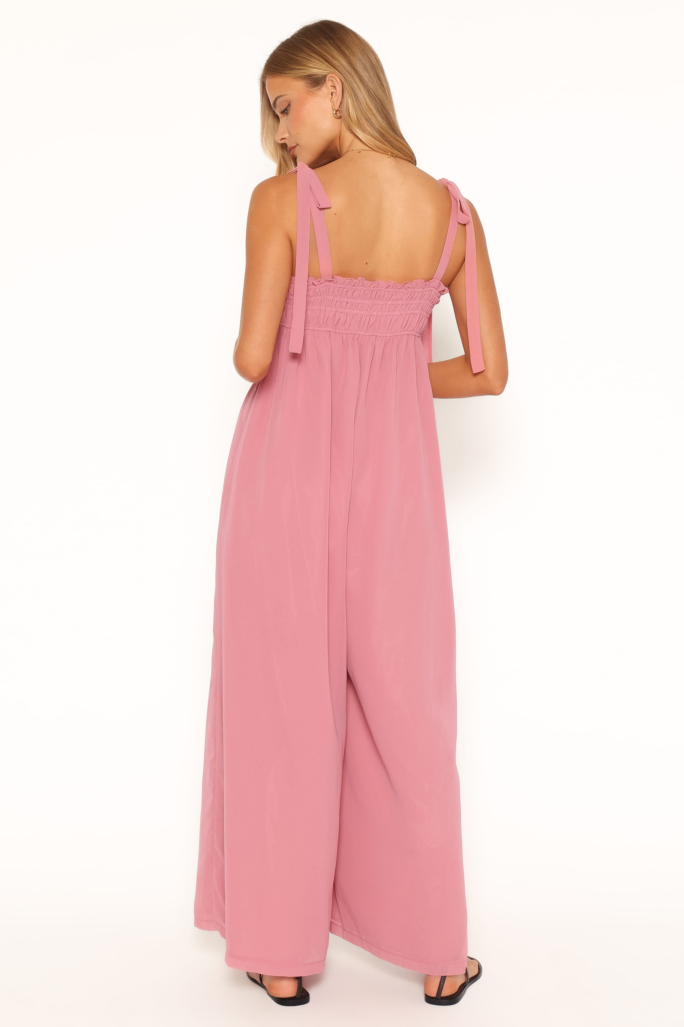 PLAYSUITS Andie Tie Jumpsuit - Rose Pink