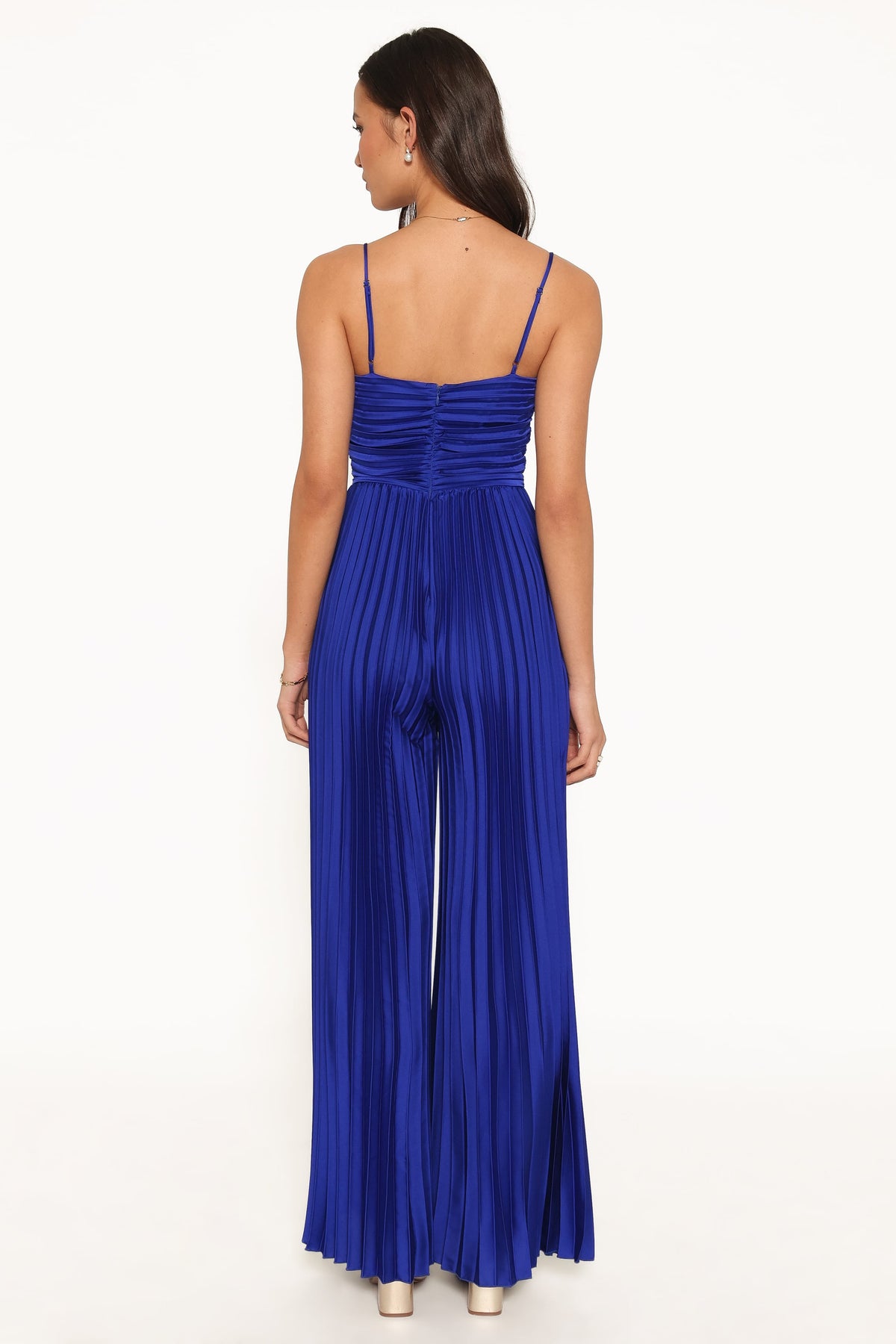 PLAYSUITS Angelique Pleated Jumpsuit - Royal Blue