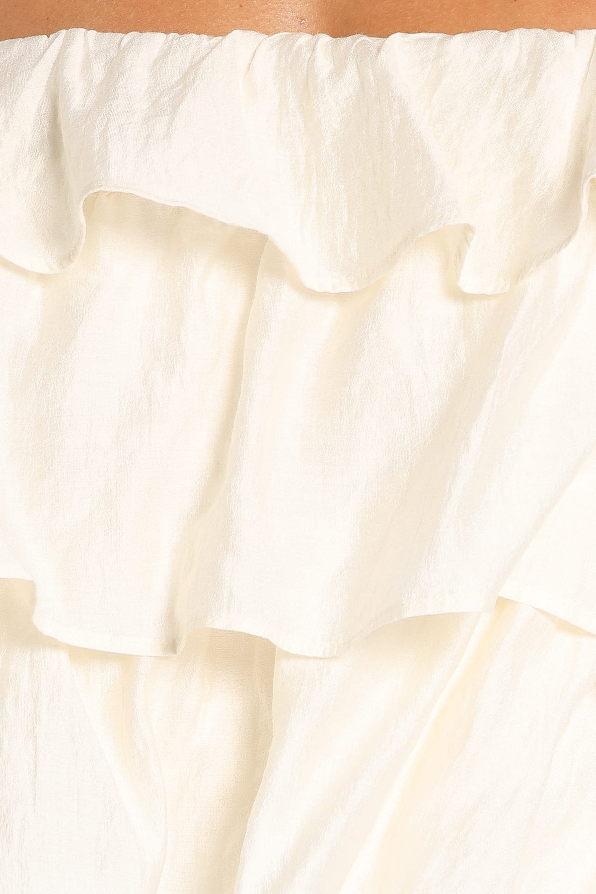 PLAYSUITS Briony Tiered Bodice Jumpsuit - Ivory