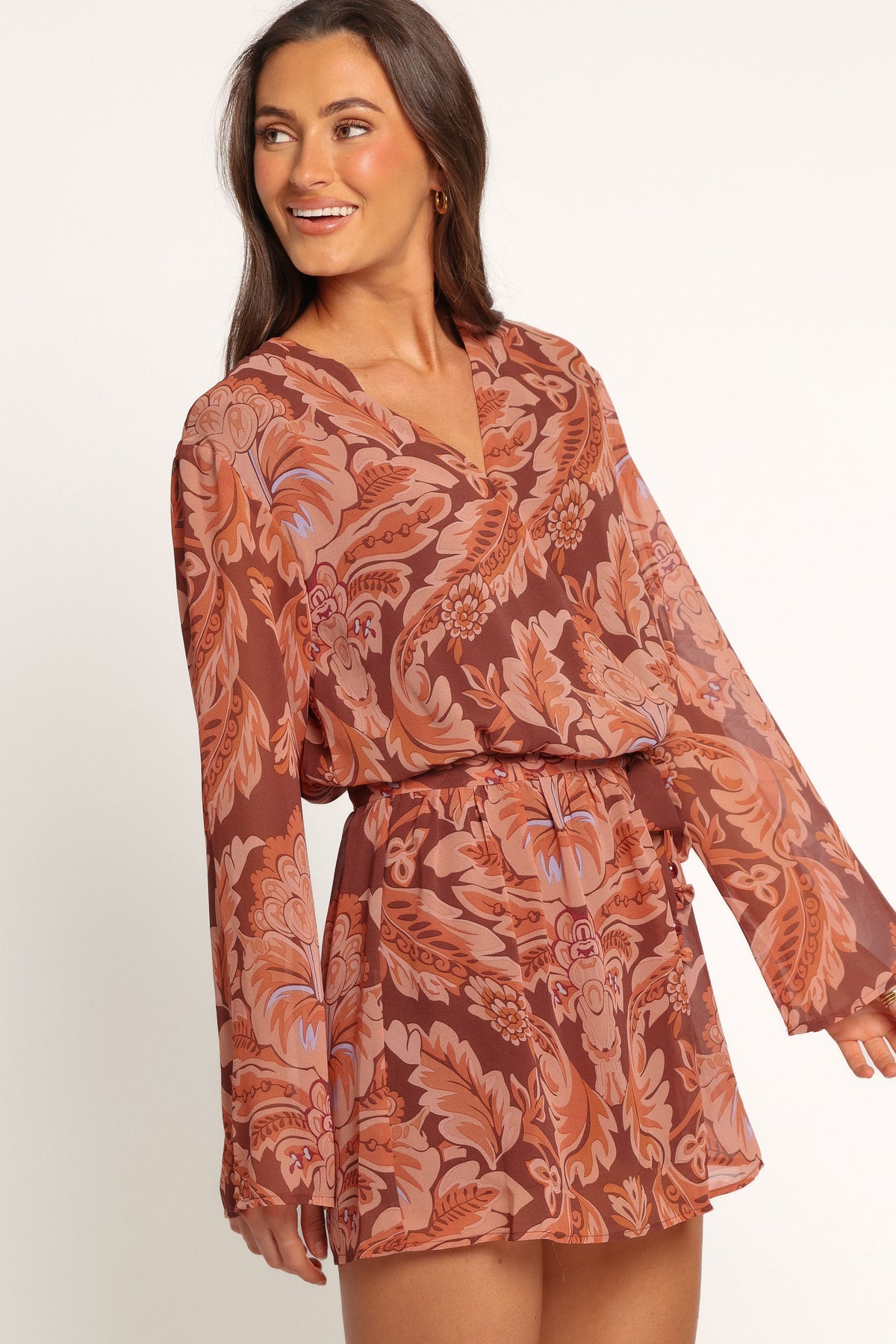 PLAYSUITS Cecilia Playsuit - Orange Paisley