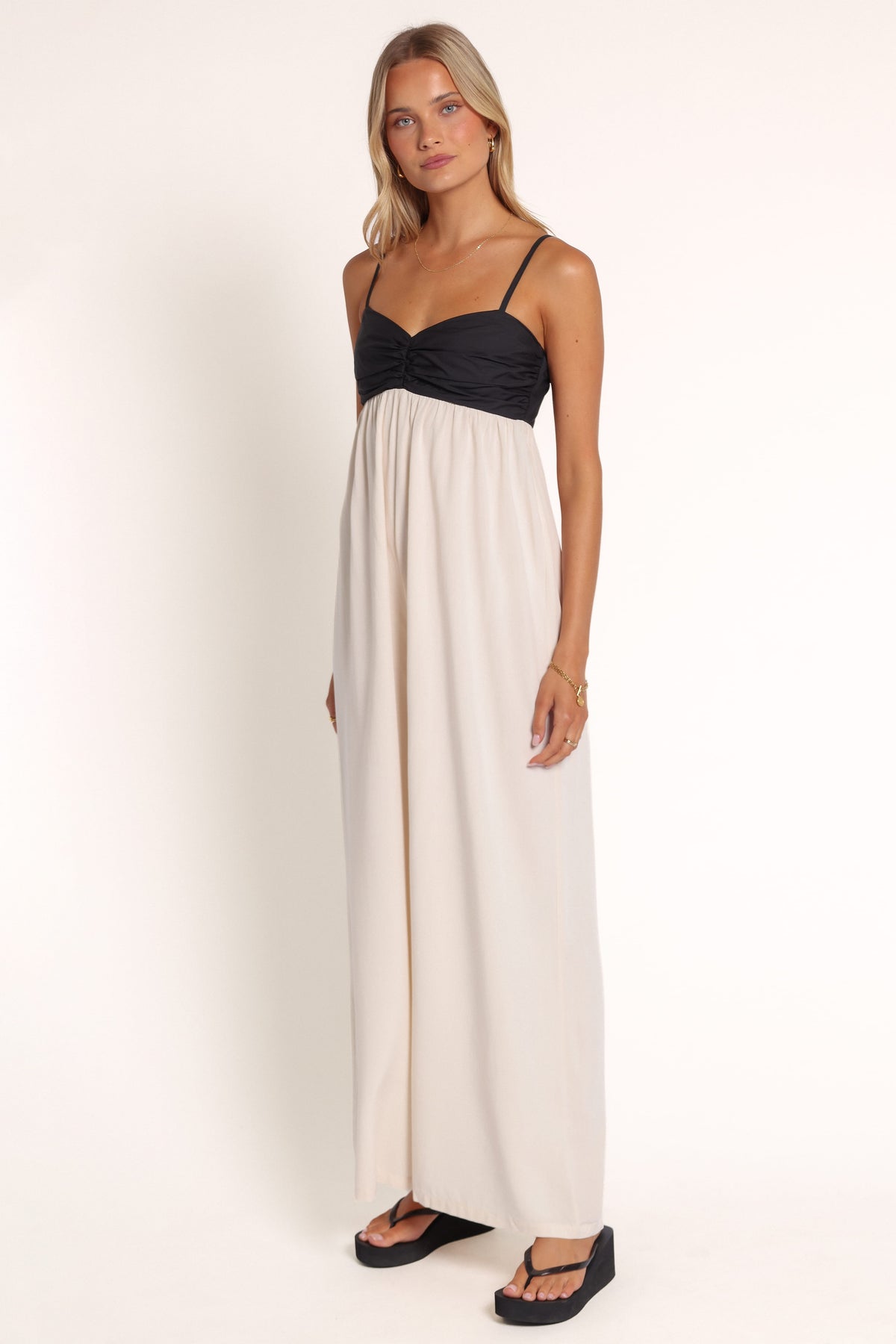 PLAYSUITS Dennie Contrast Jumpsuit - Cream/Black