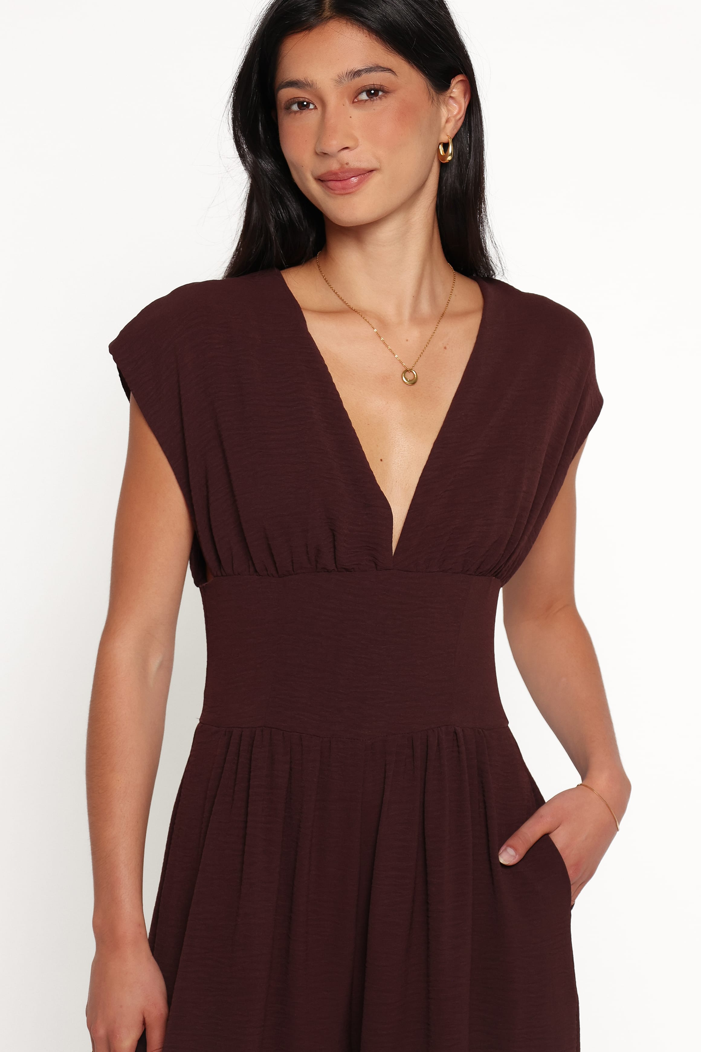 PLAYSUITS Elsie Jumpsuit - Chocolate Brown
