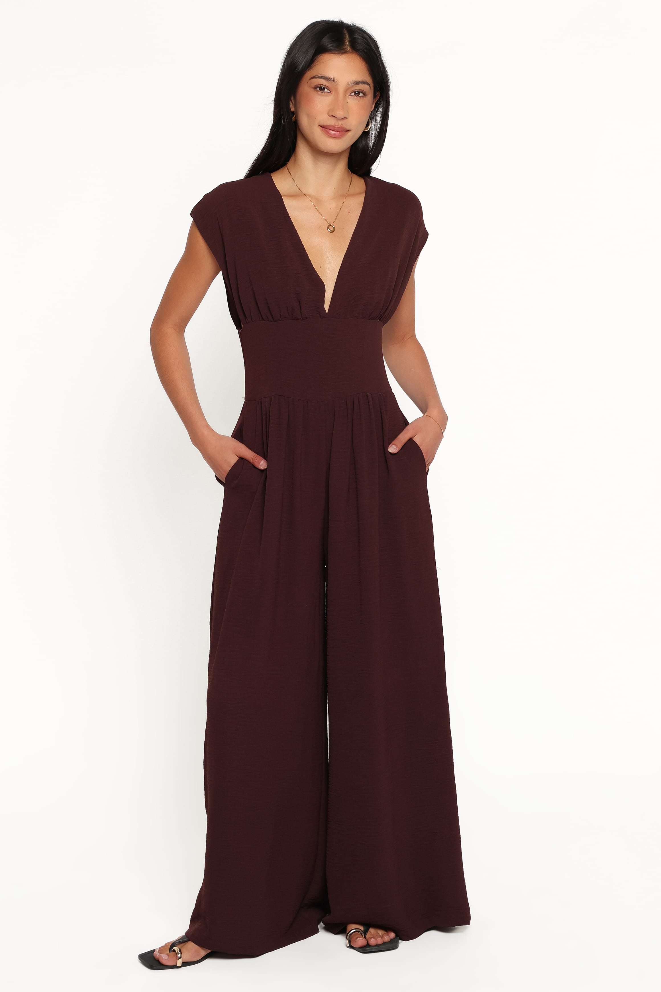 PLAYSUITS Elsie Jumpsuit - Chocolate Brown