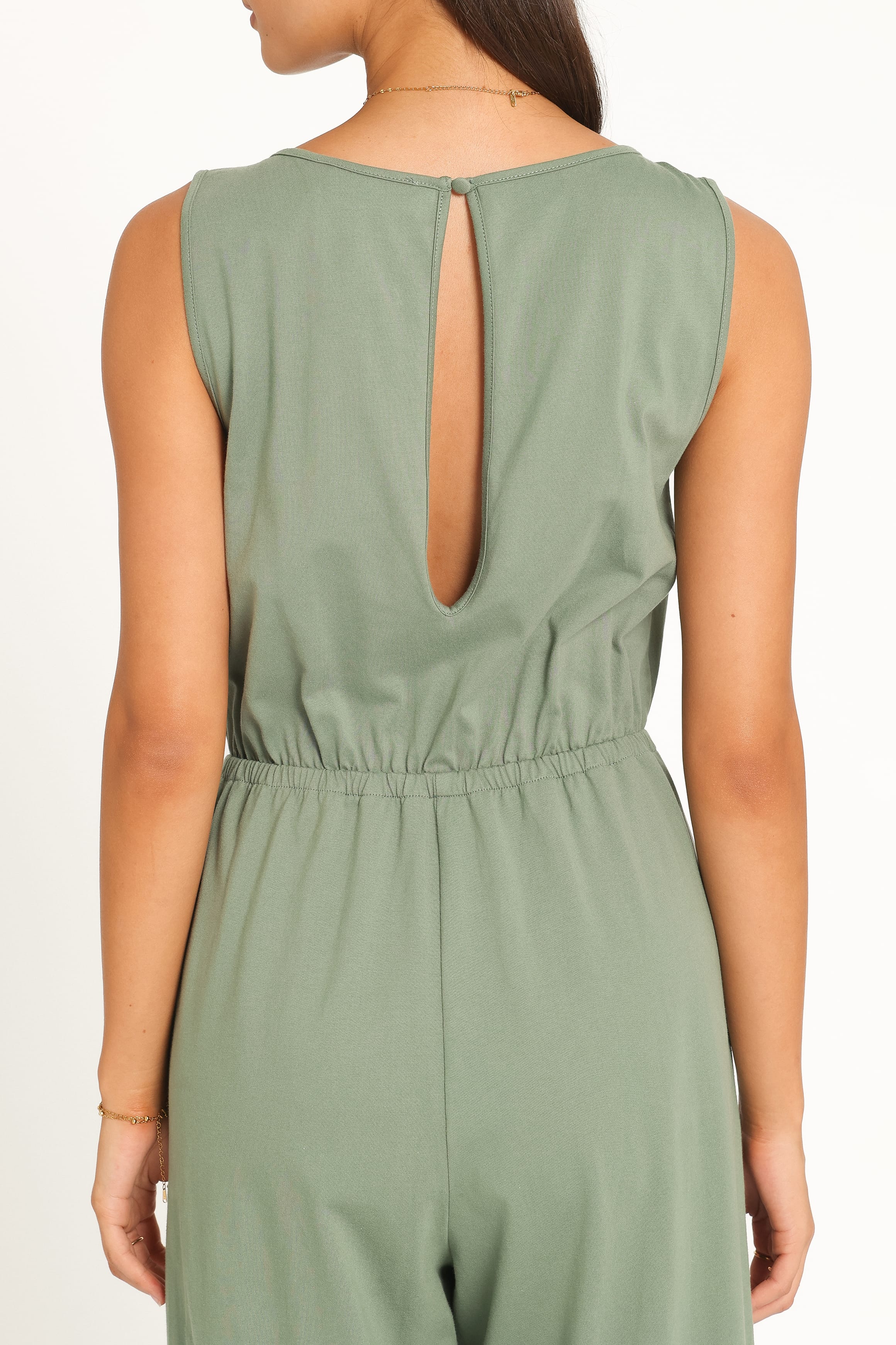 PLAYSUITS Sansa Stretch Jumpsuit - Sage Green