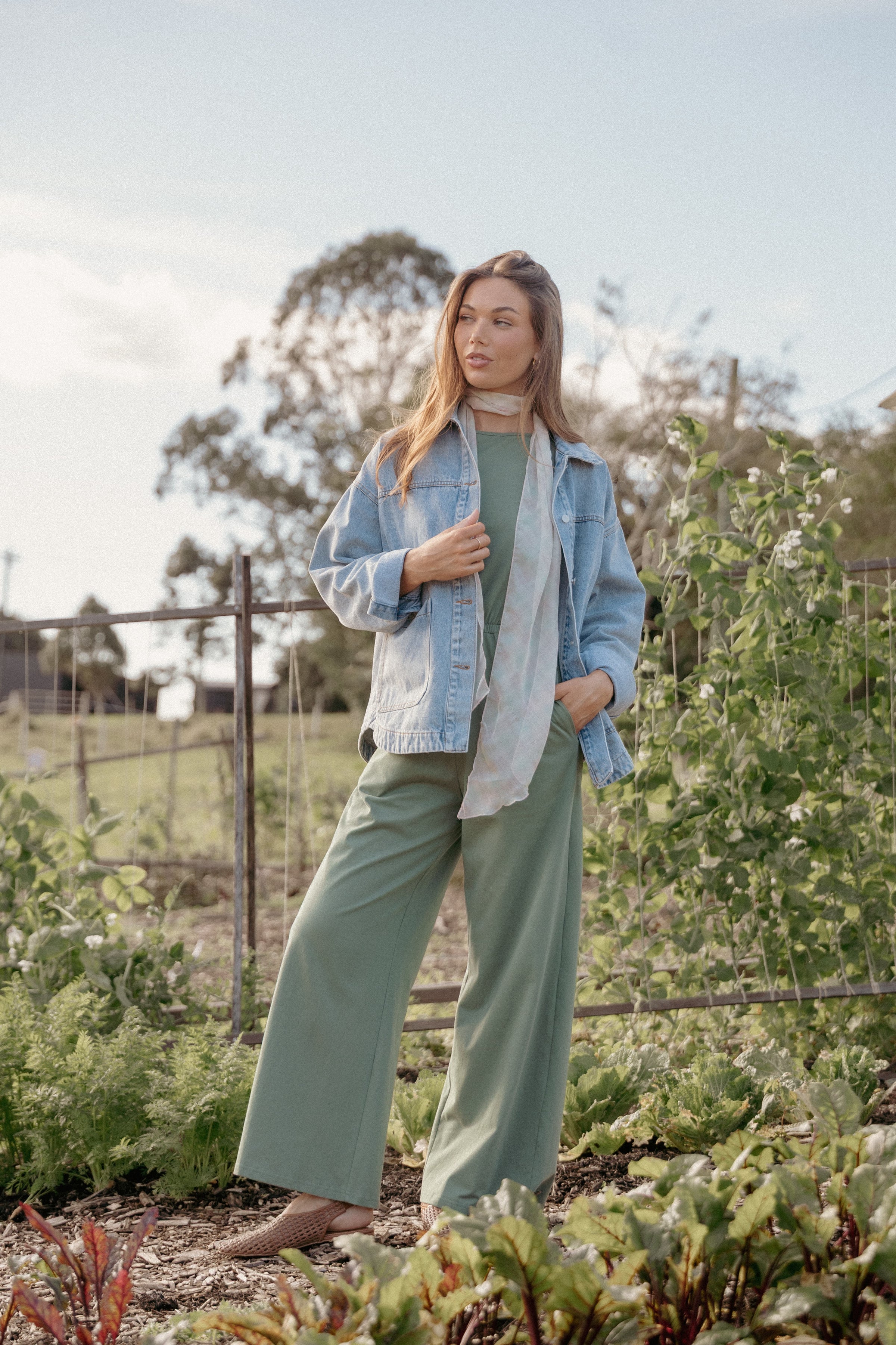 PLAYSUITS Sansa Stretch Jumpsuit - Sage Green