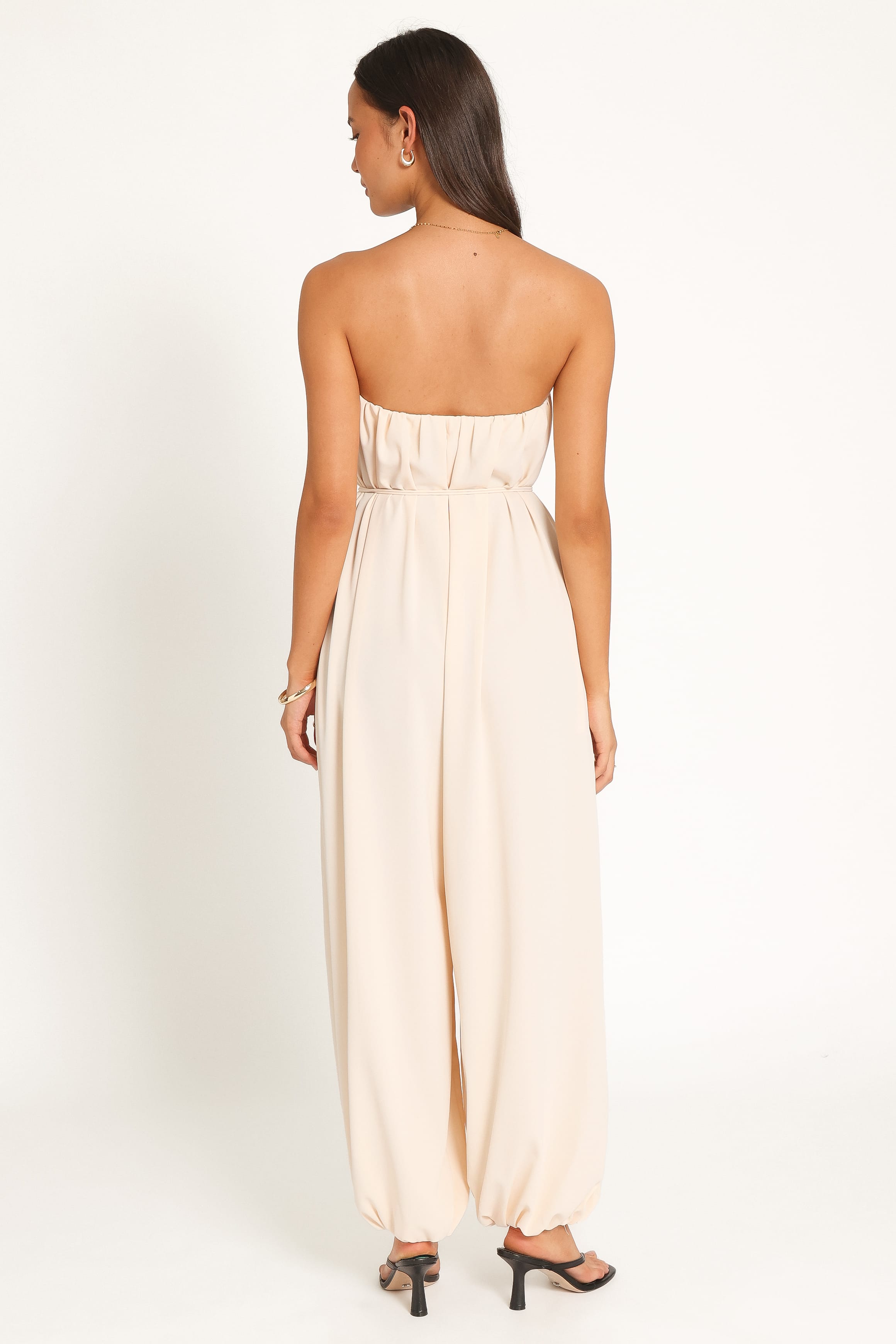 PLAYSUITS Zalia Strapless Jumpsuit - Cream