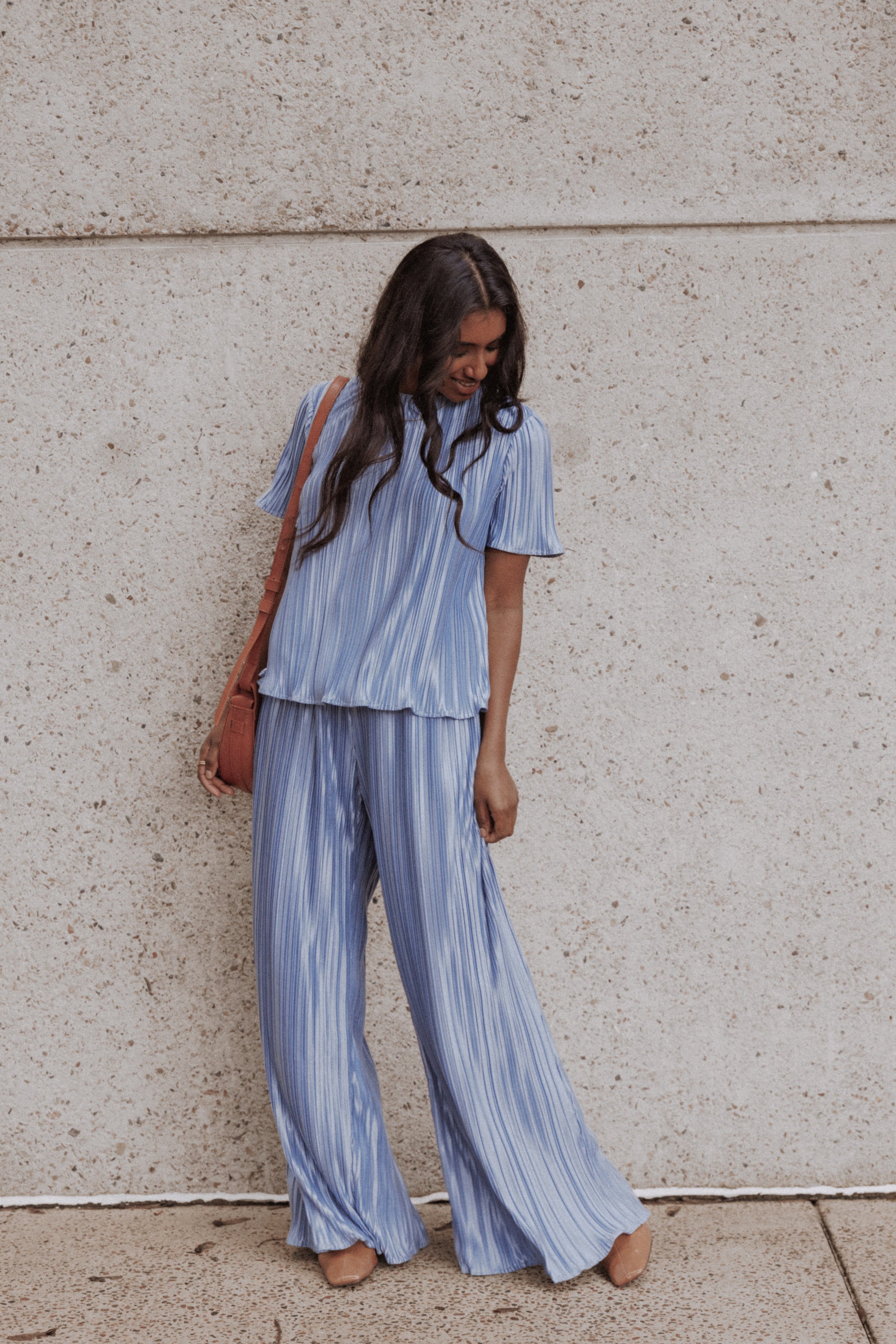 SETS Belli Pleated Pant Set - Icy Blue