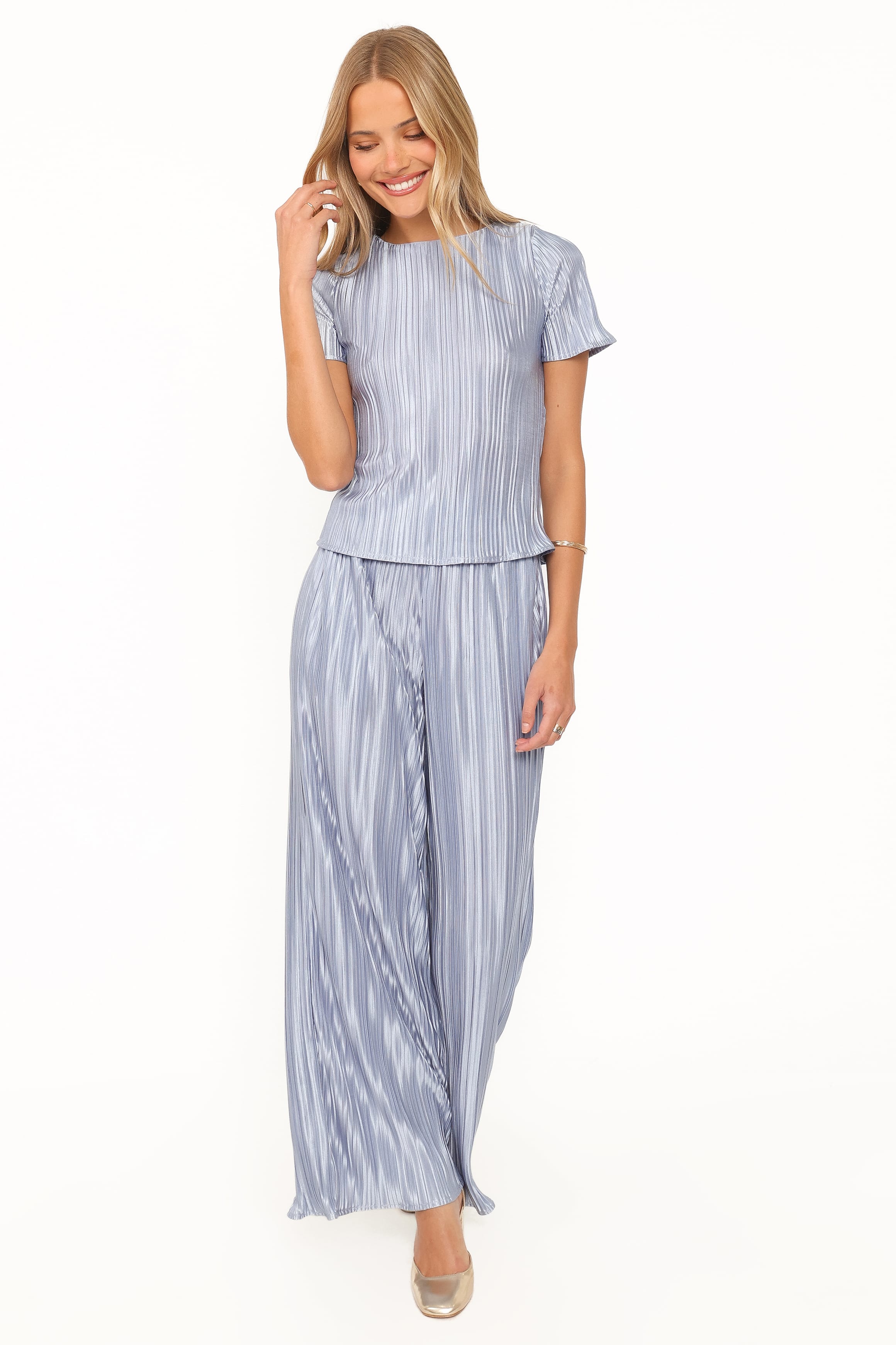 SETS Belli Pleated Pant Set - Icy Blue
