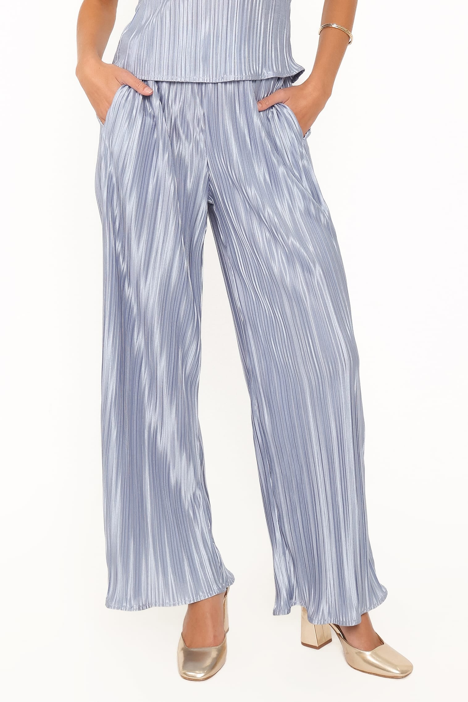 SETS Belli Pleated Pant Set - Icy Blue
