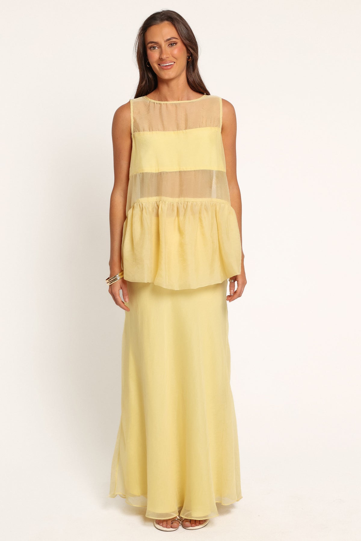 SETS Bently Sheer Skirt Set - Yellow