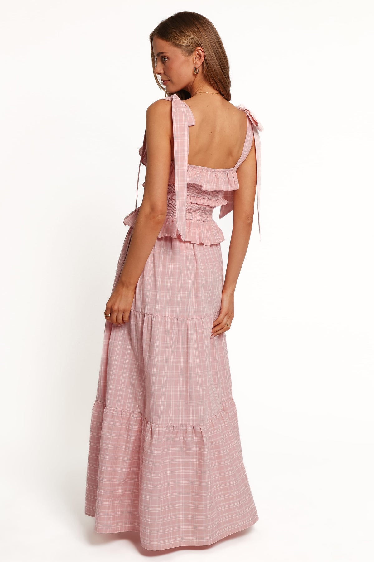 SETS Elia Skirt Set - Pink Plaid