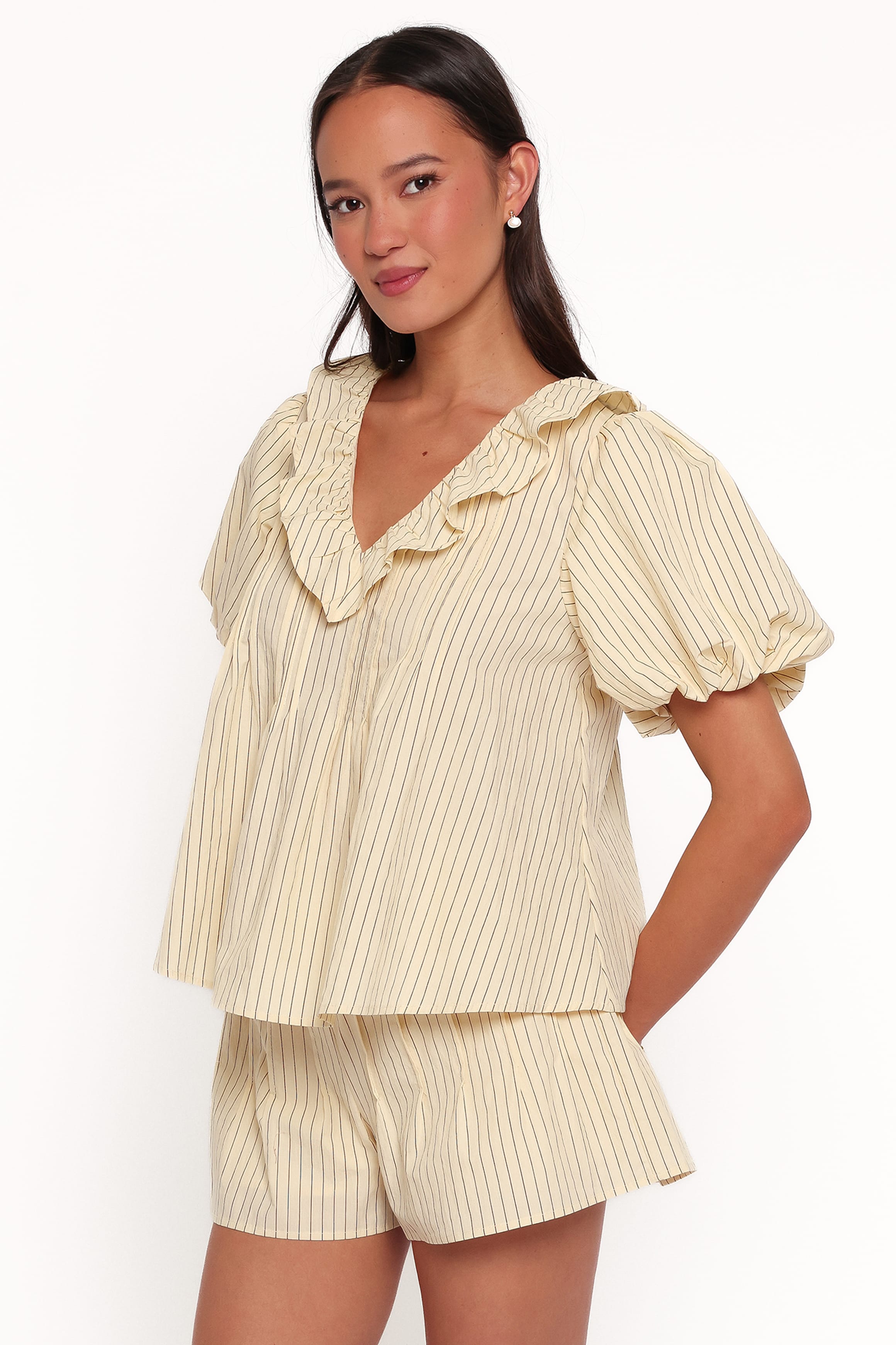 SETS Felicity Short Set - Yellow Stripe