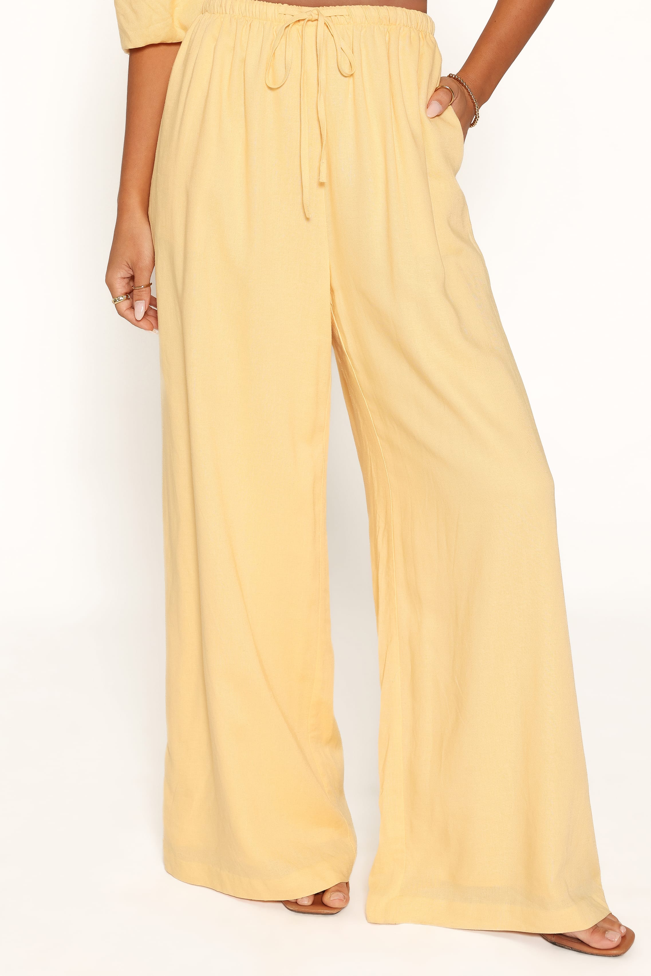 SETS Hannah Peplum Pant Set - Yellow