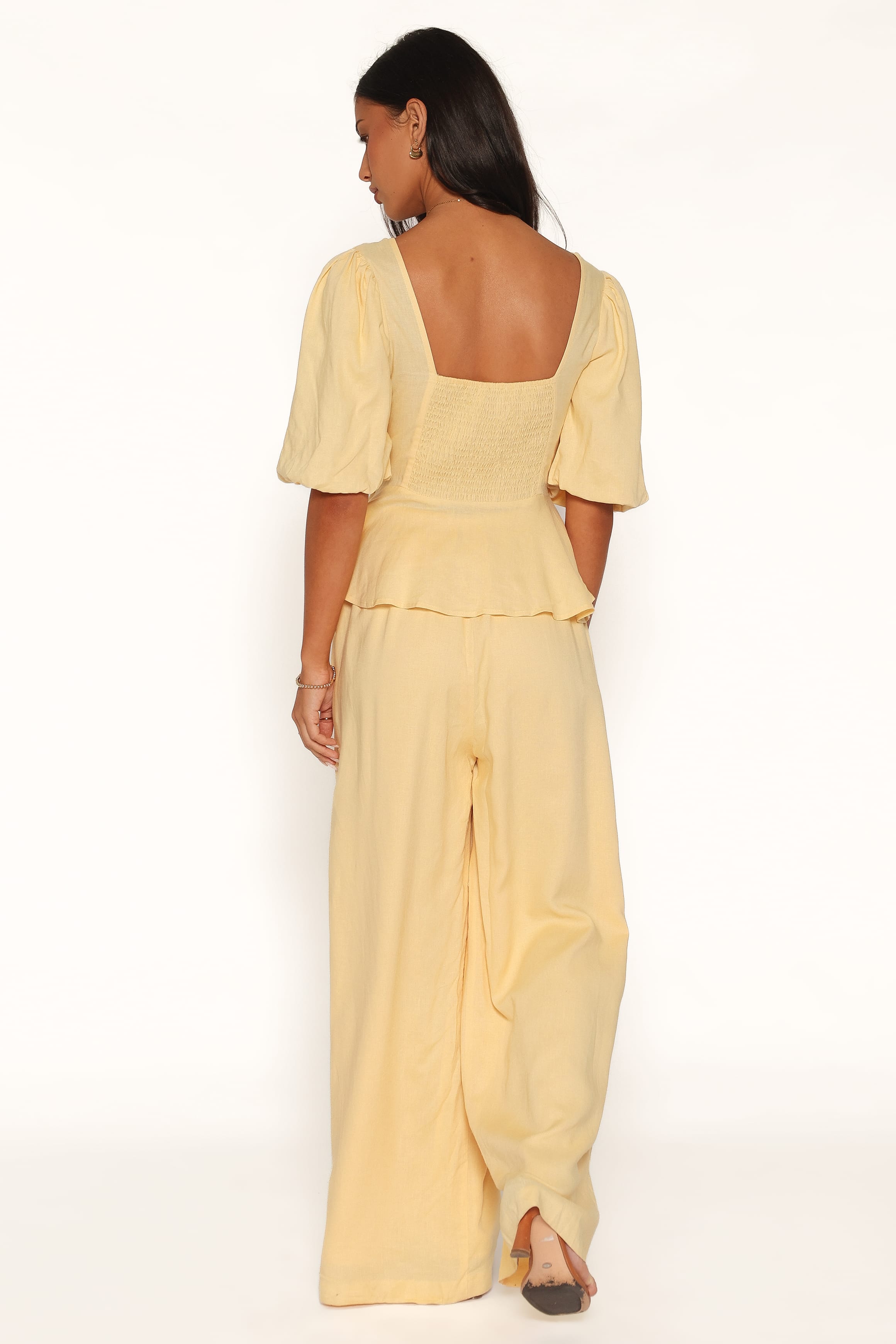 SETS Hannah Peplum Pant Set - Yellow