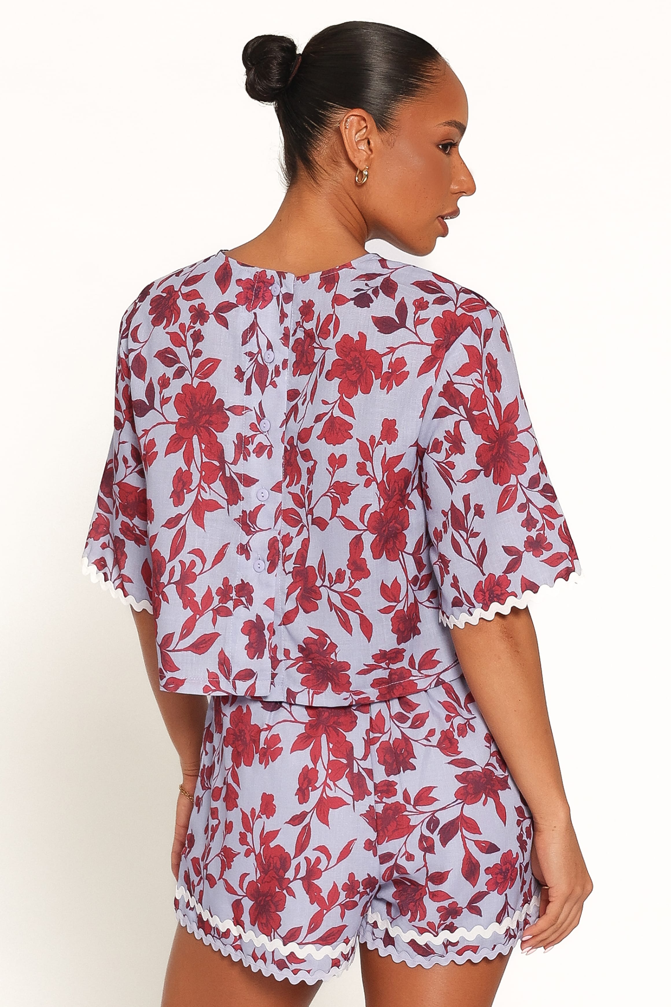 SETS Hilde Short Set - Burgundy Floral