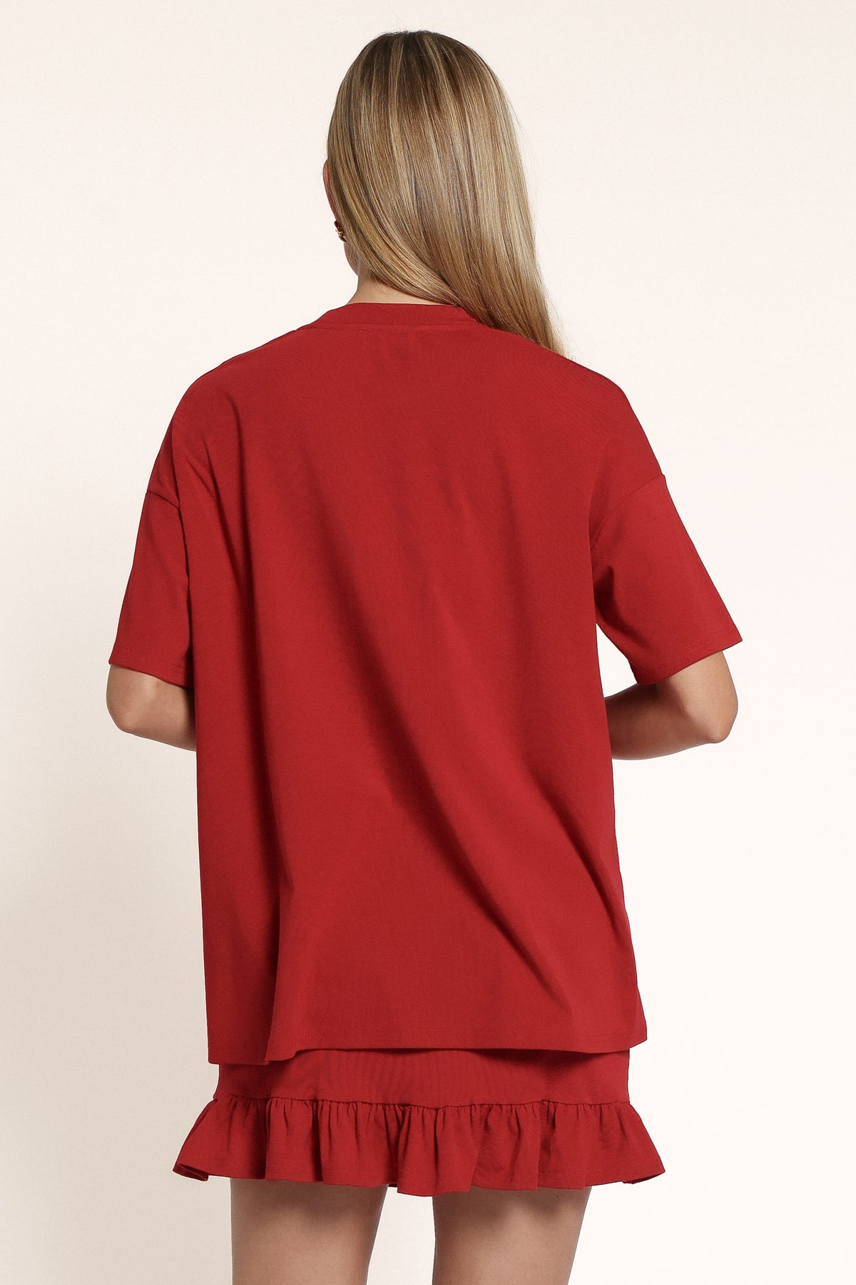 SETS Jemima Jersey Mini Skirt Set - Cranberry