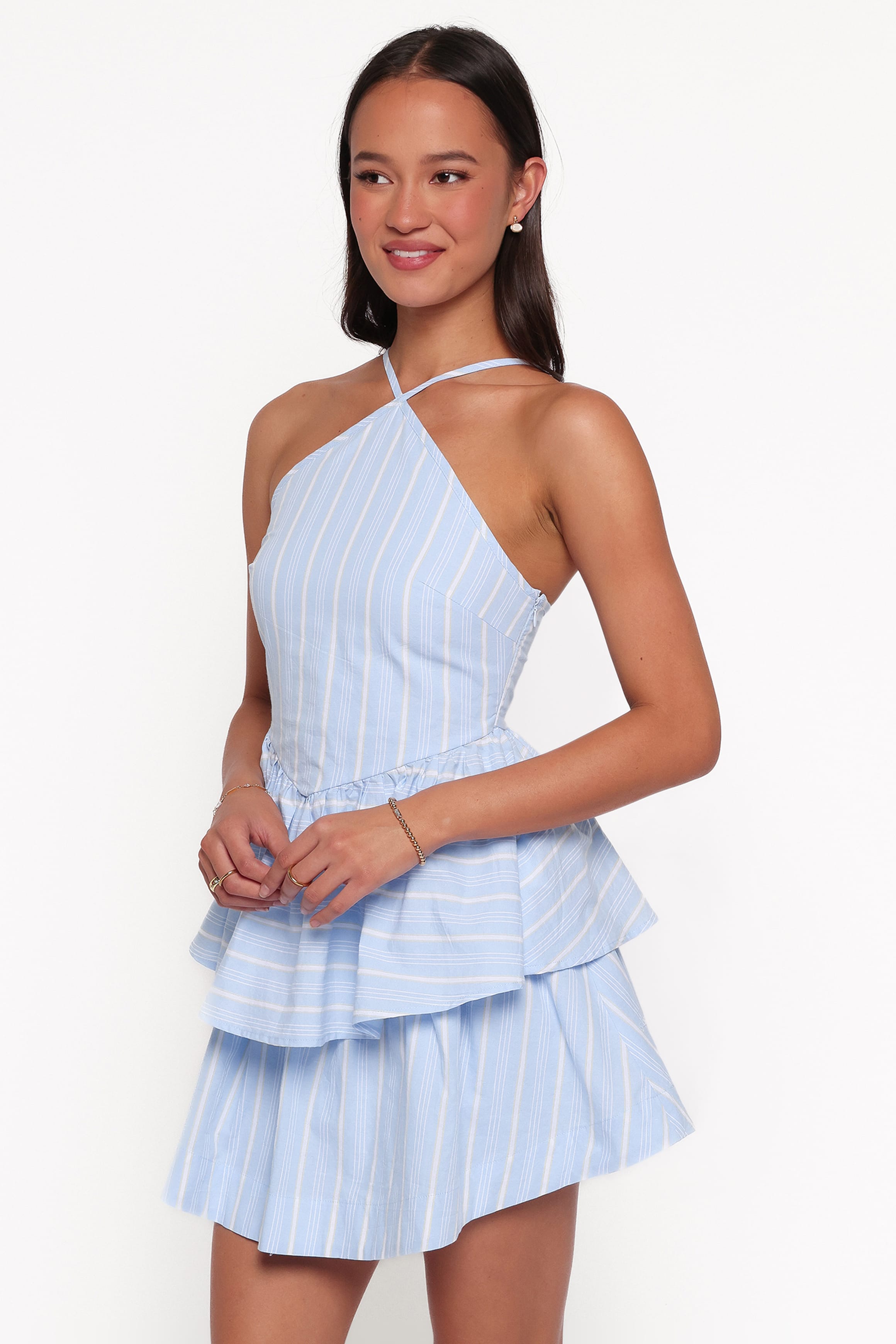 SETS Jordyn Skirt Set - Blue Stripe