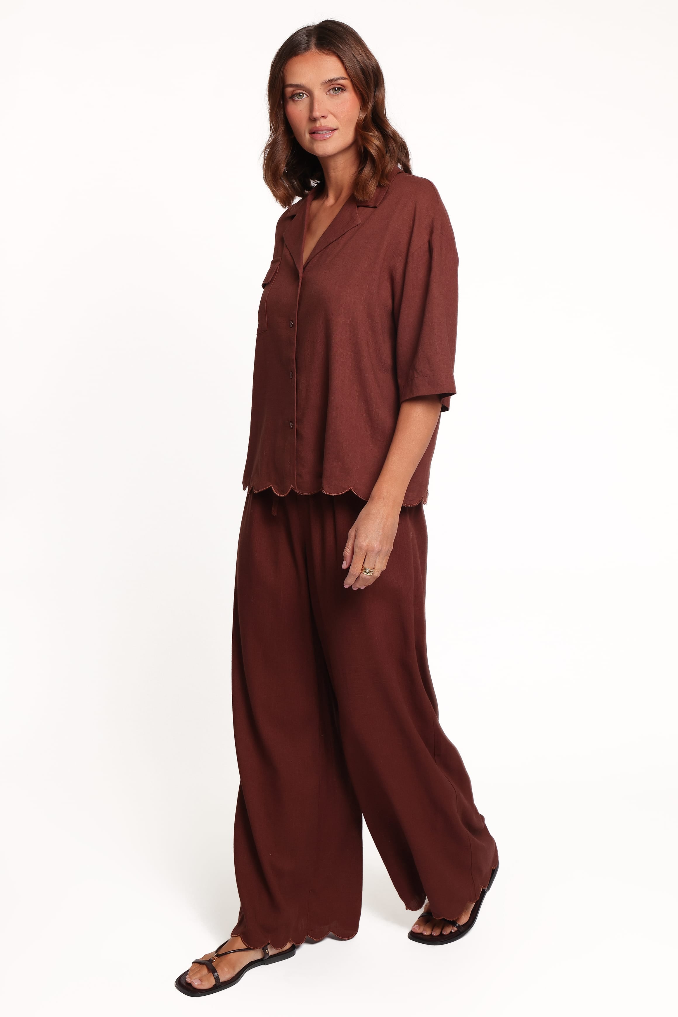 SETS Perla Relaxed Pant Set - Brown