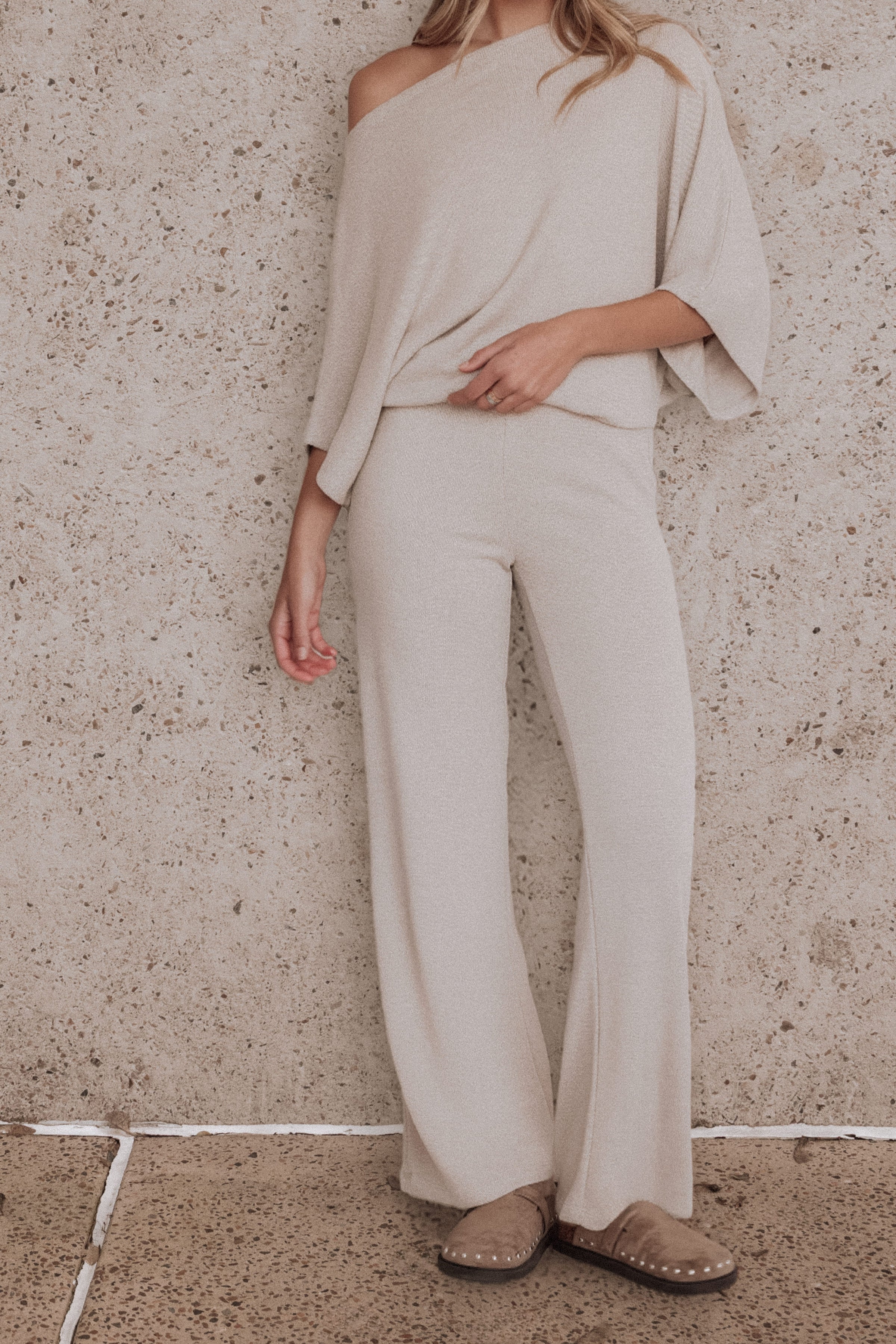 SETS Salome Lightweight Knit Pant Set - Beige