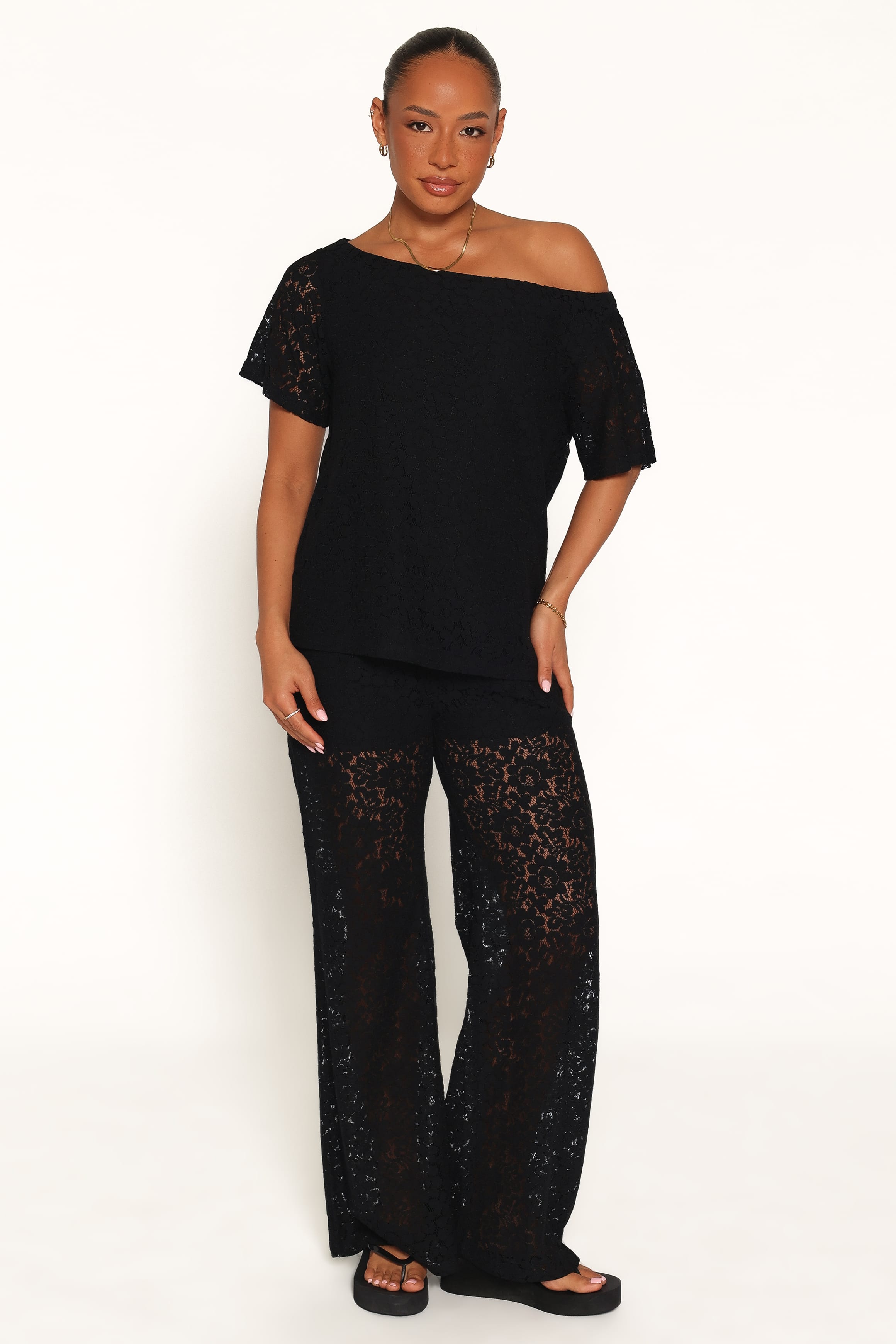 SETS Tucker Lace Pant Set - Black