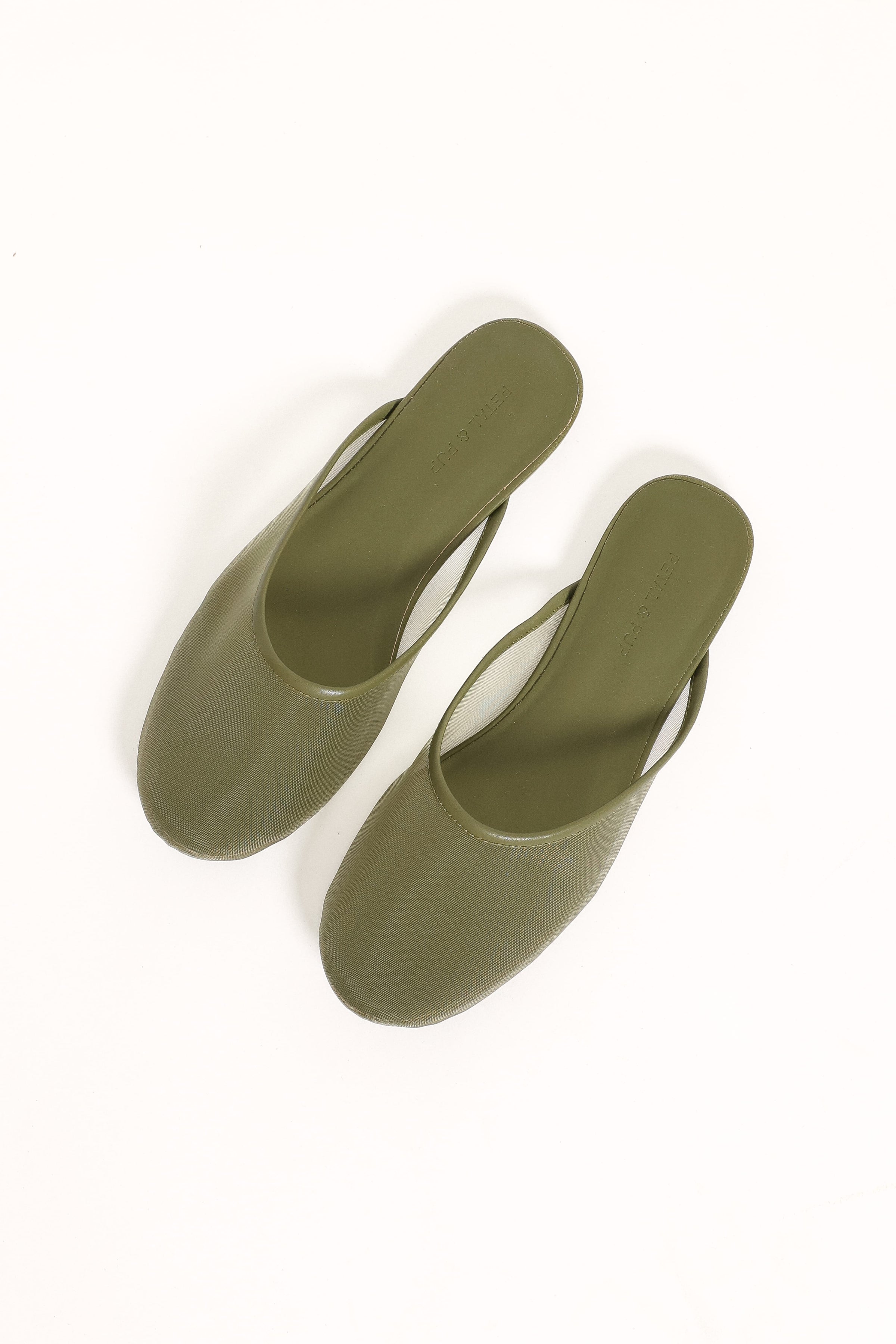 SHOES Gabrielle Mesh Flat - Olive Green