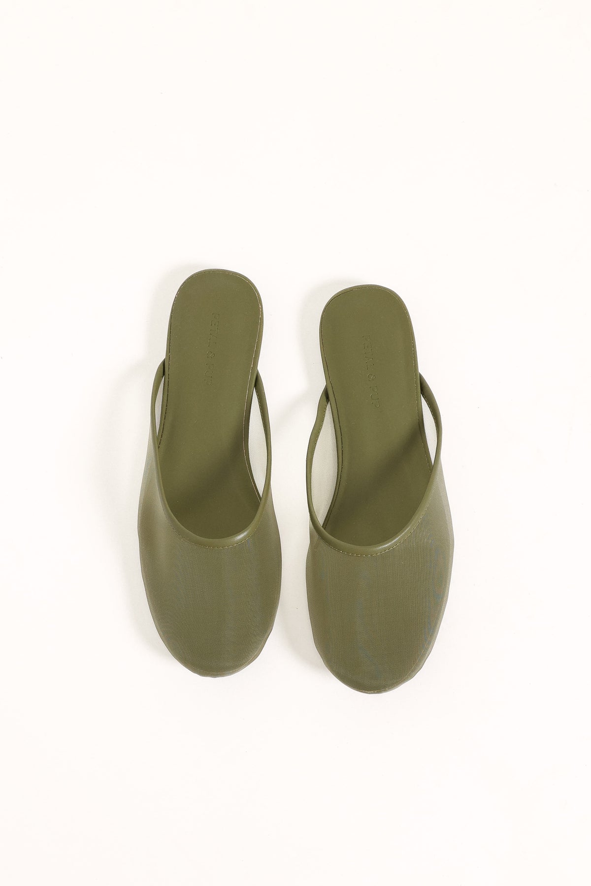 SHOES Gabrielle Mesh Flat - Olive Green