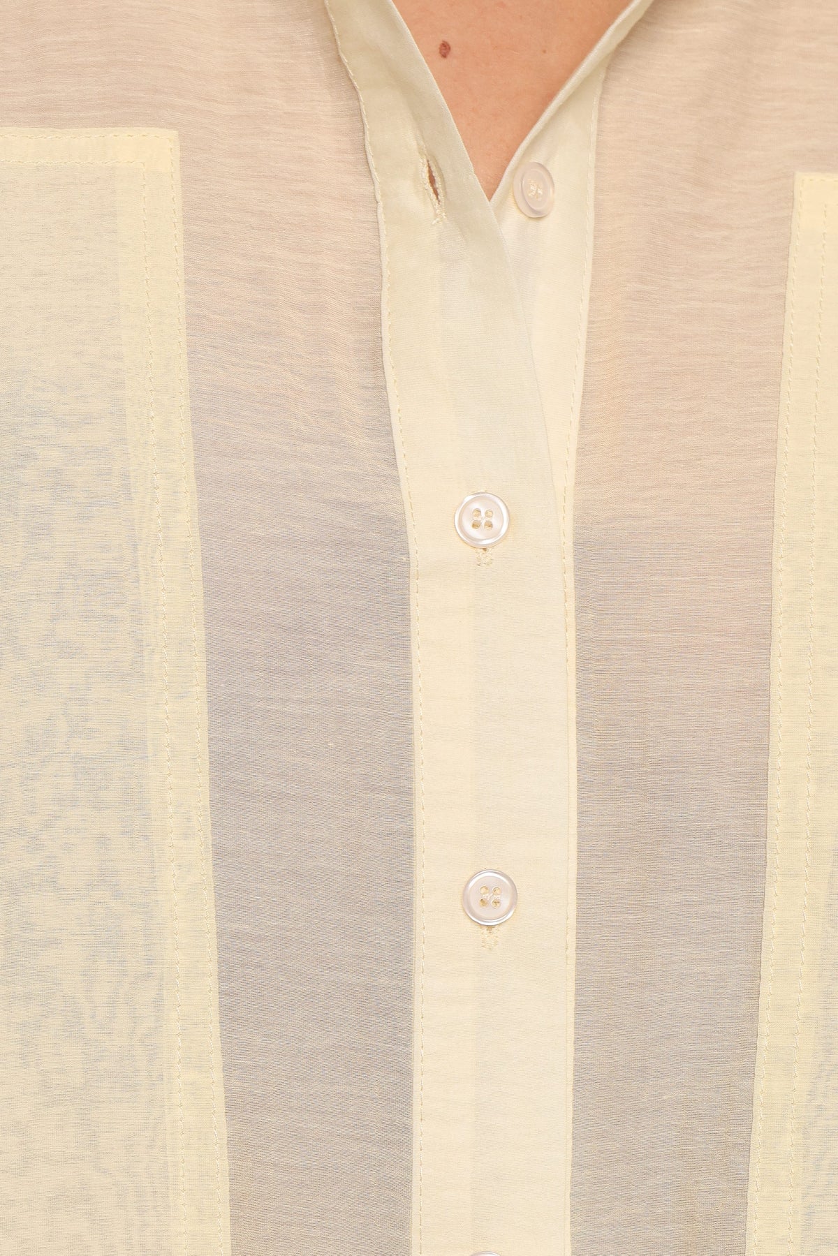 TOPS Bridie Sheer Shirt - Butter Yellow