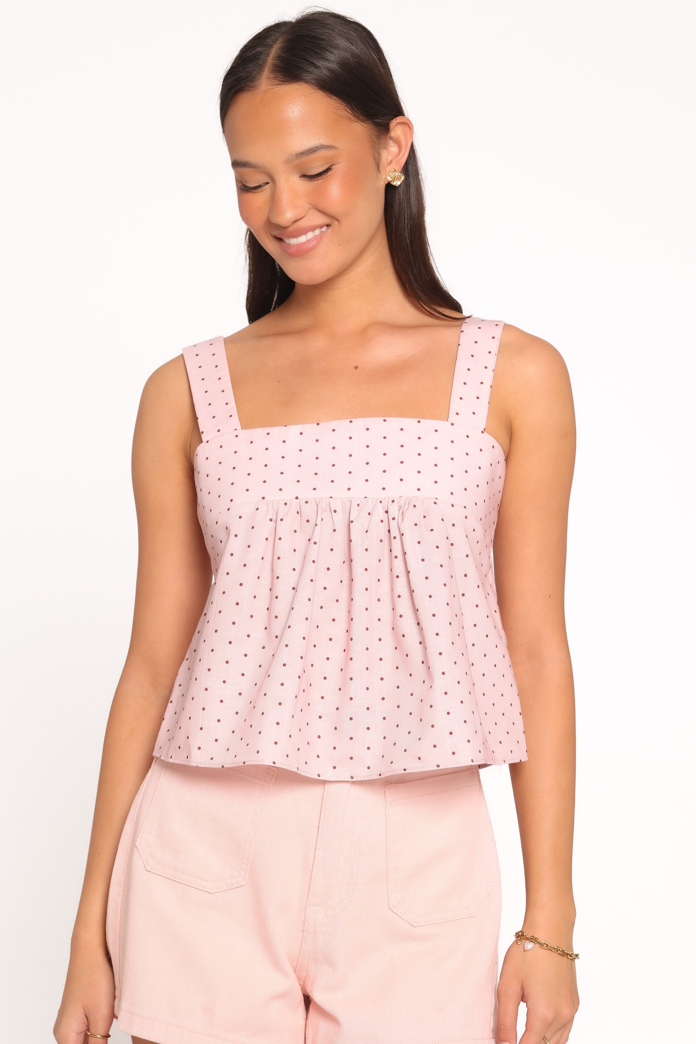 TOPS Bronti Top - Pink Dot
