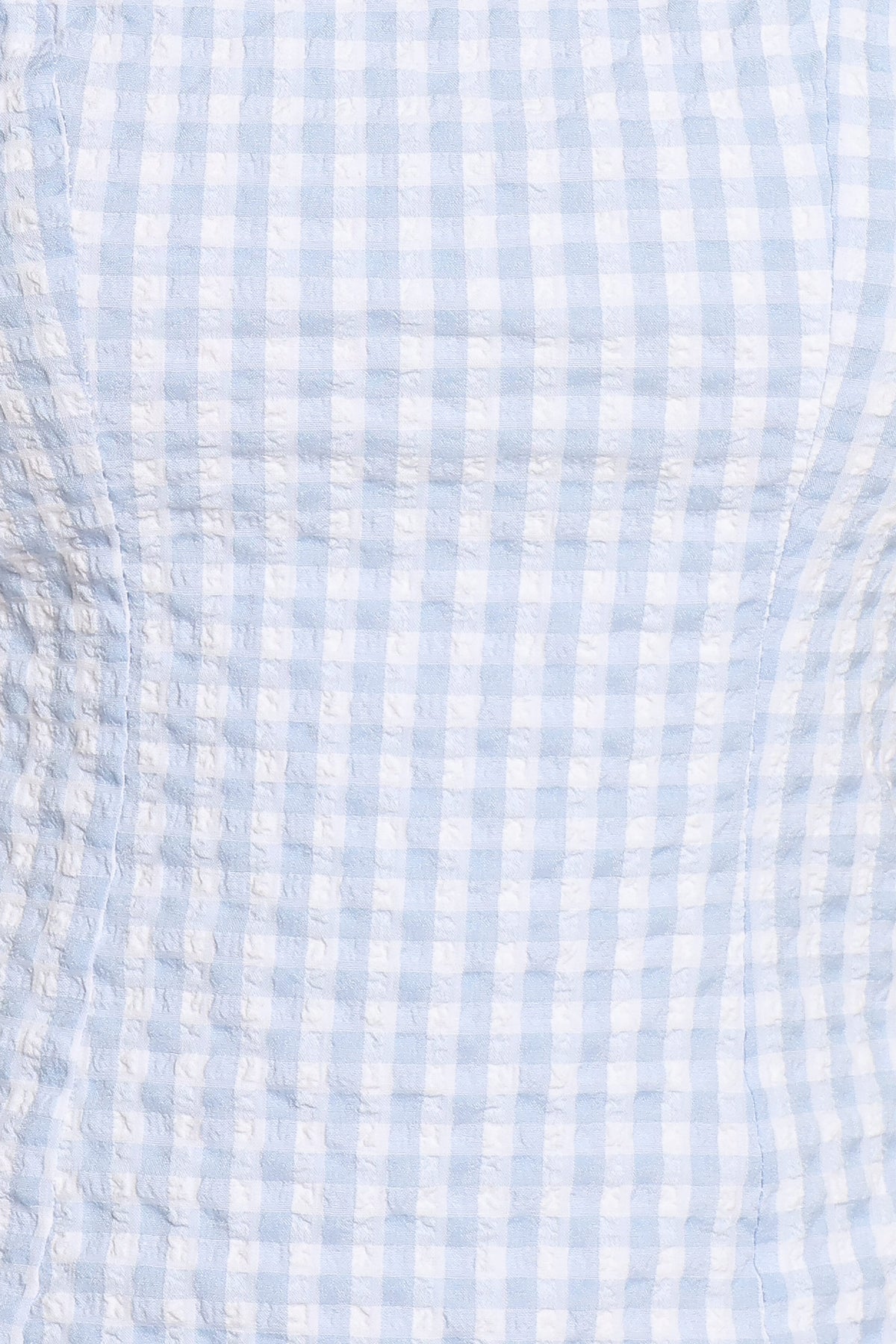 TOPS Brynn Tie Back Top - Blue Gingham