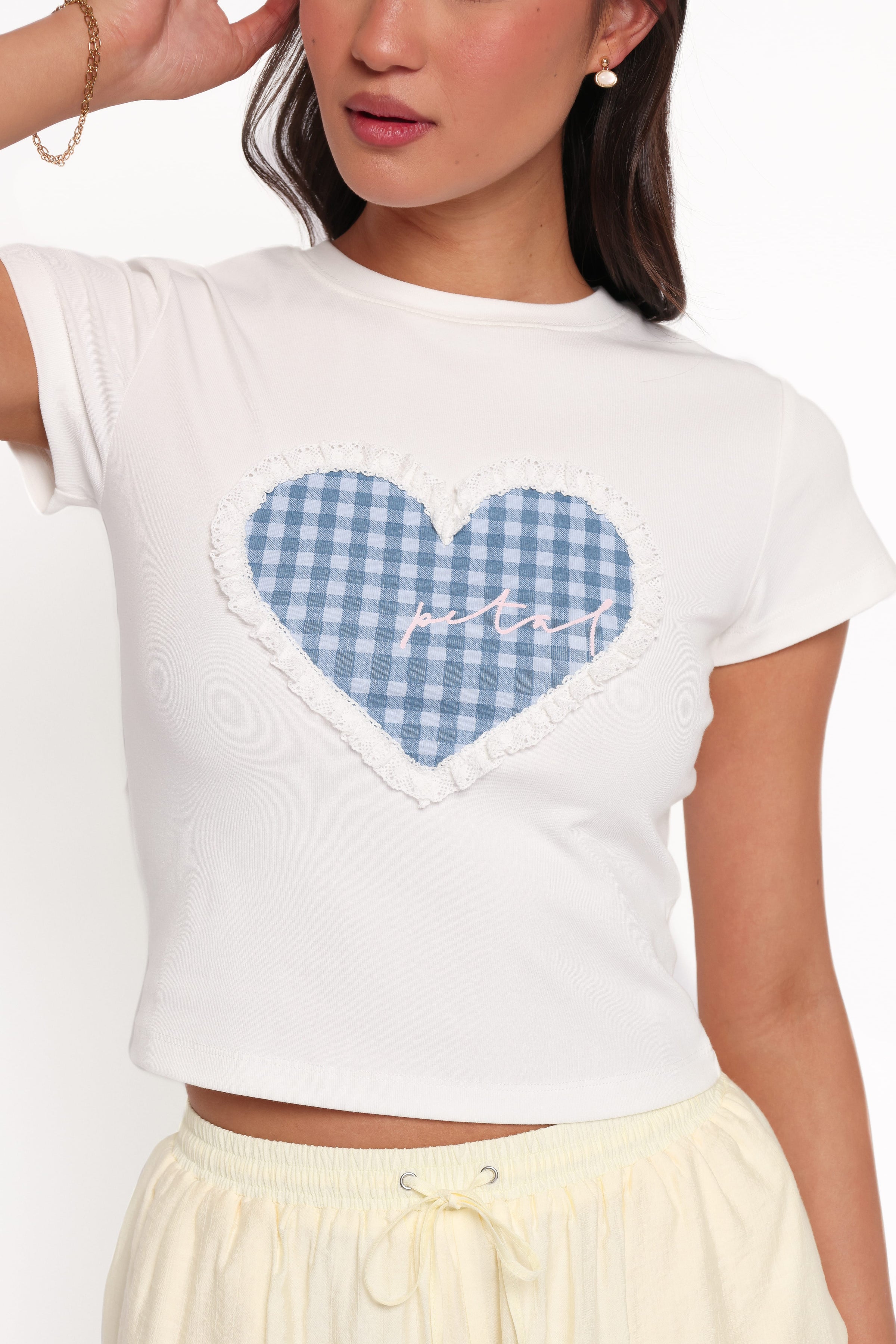 TOPS Cassidy Baby Tee - White