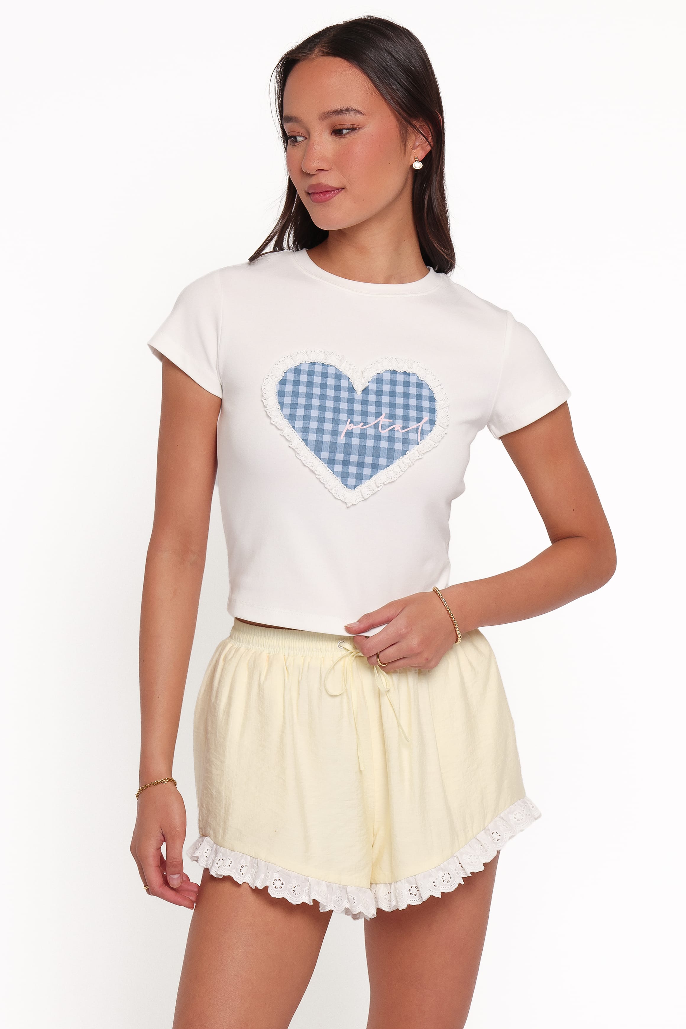 TOPS Cassidy Baby Tee - White