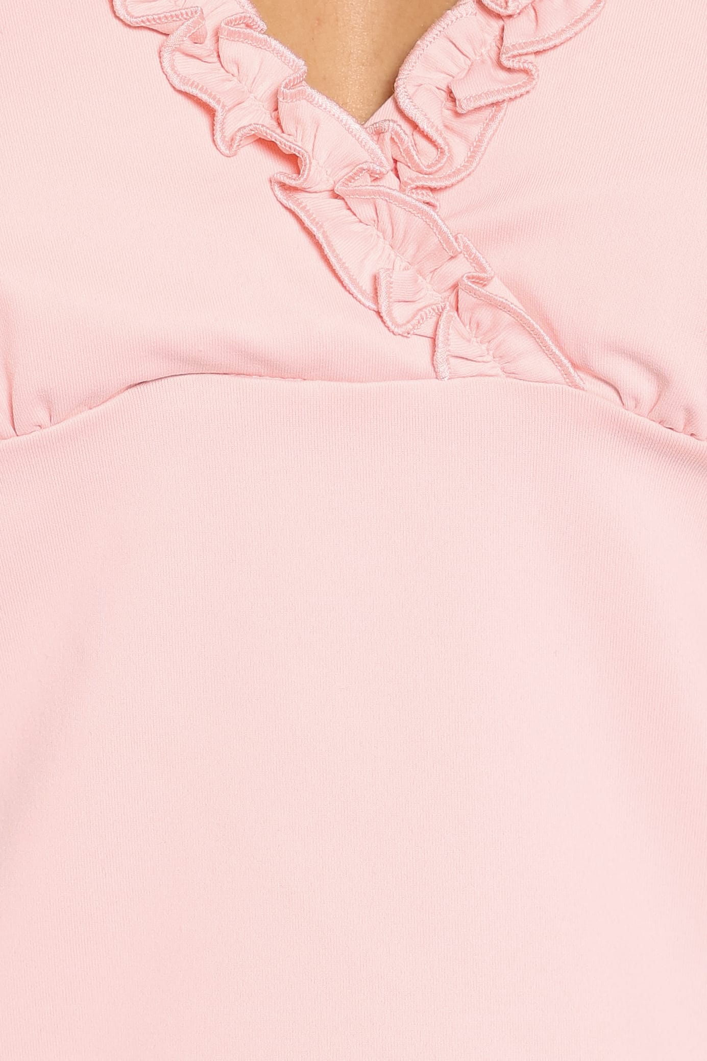 TOPS Celestria Ruffle Knit Top - Fairy Floss Pink