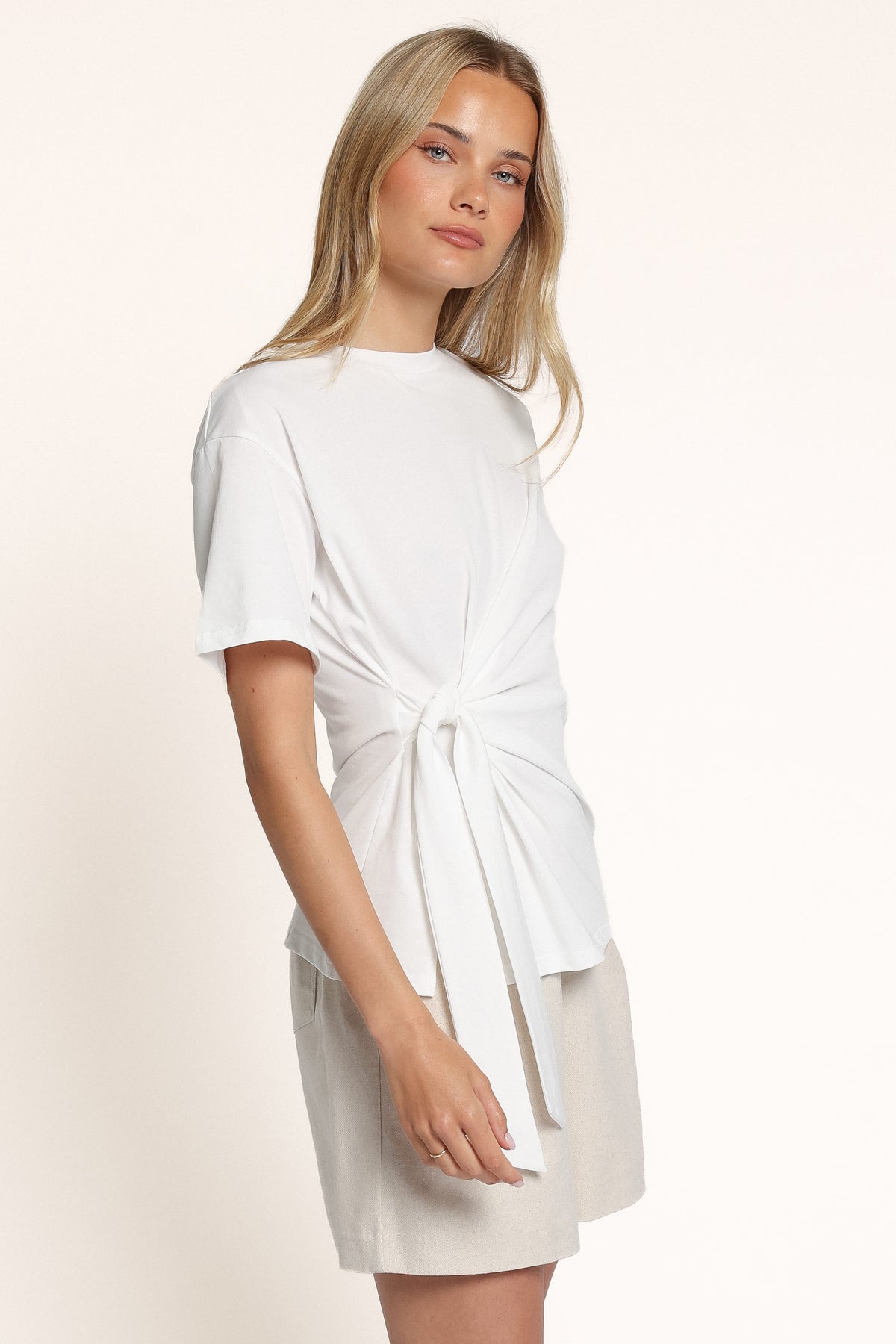 TOPS Devina Knot Tee - White