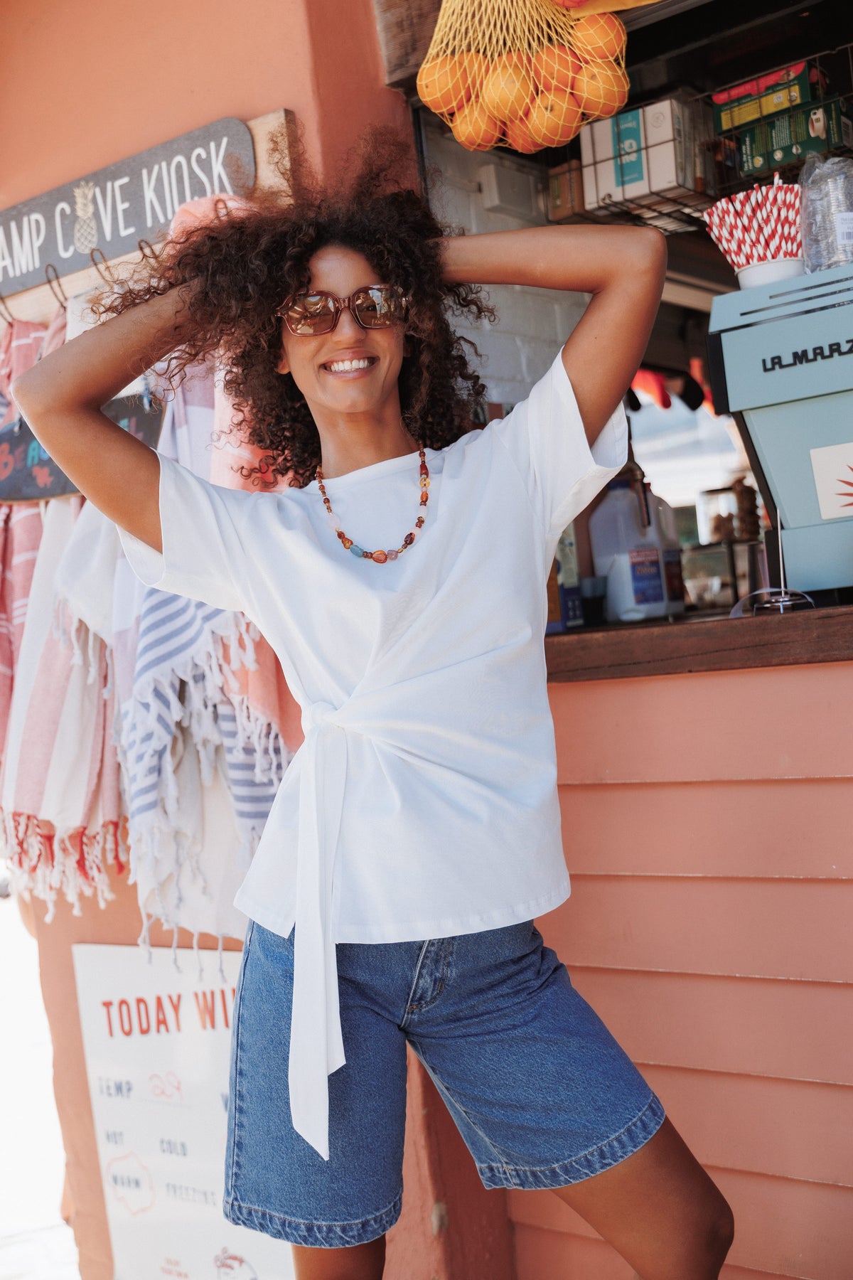 TOPS Devina Knot Tee - White