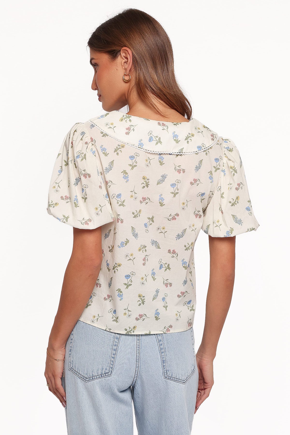 TOPS Indie Top - Cream Floral