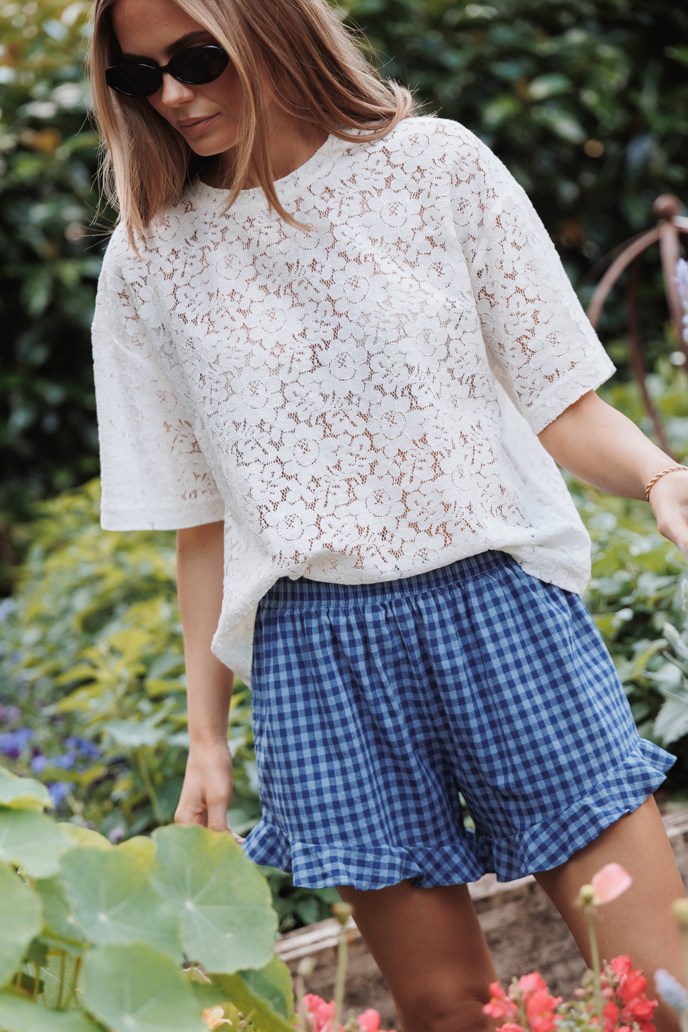 TOPS Indra Lace Tee - Cream