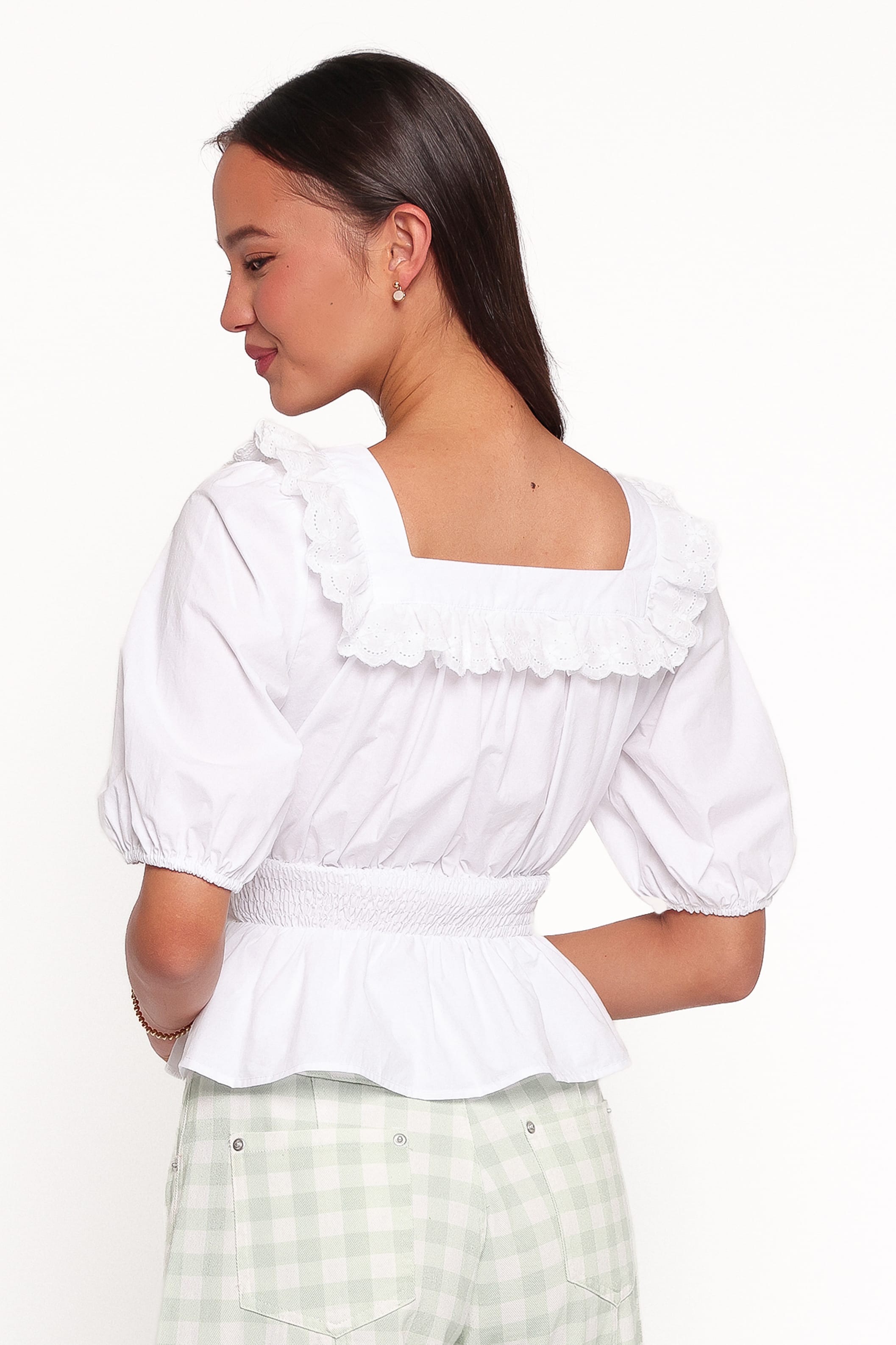 TOPS Marcie Puff Sleeve Top - White
