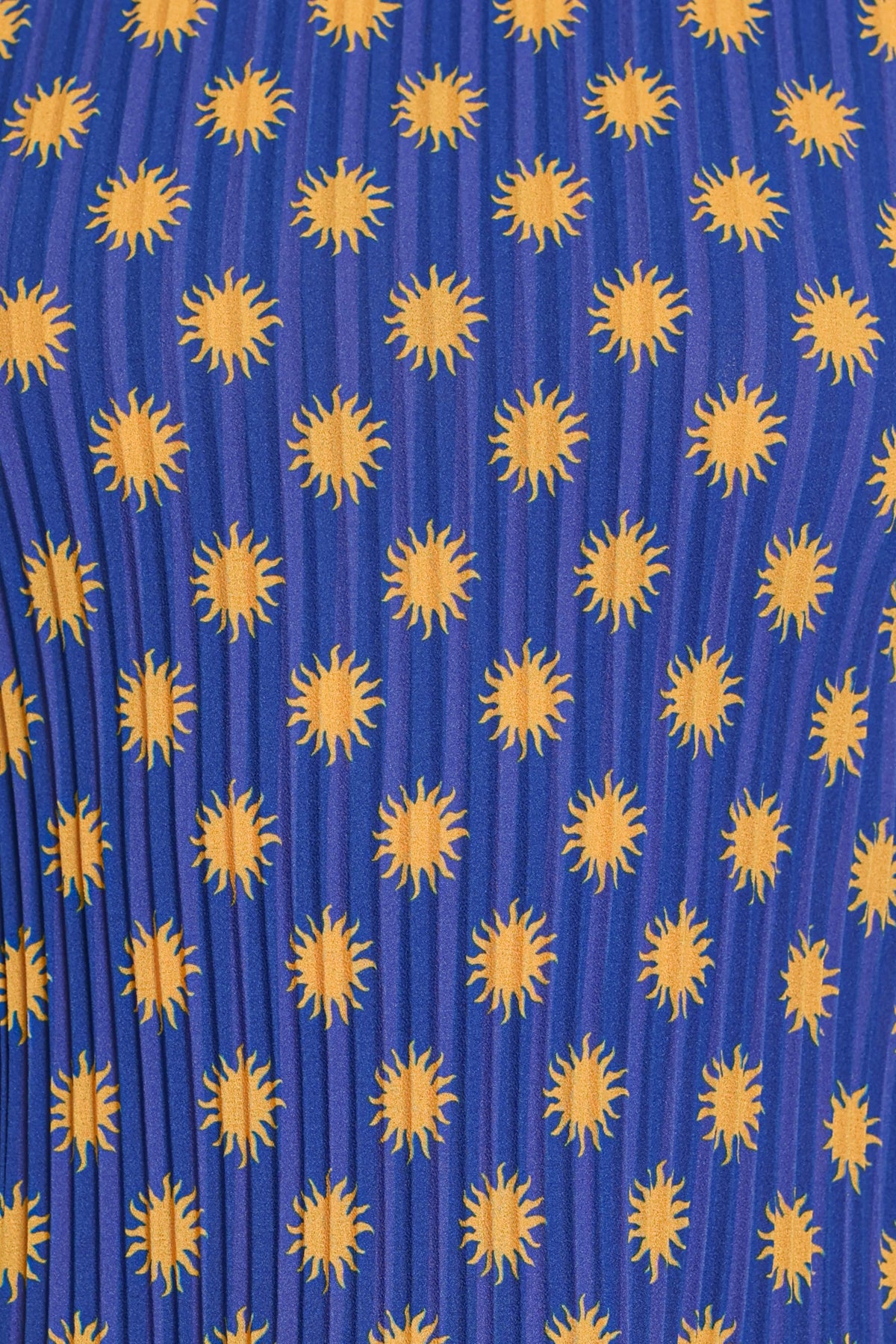 TOPS Marlyn Plisse Top - Blue Yellow Sun