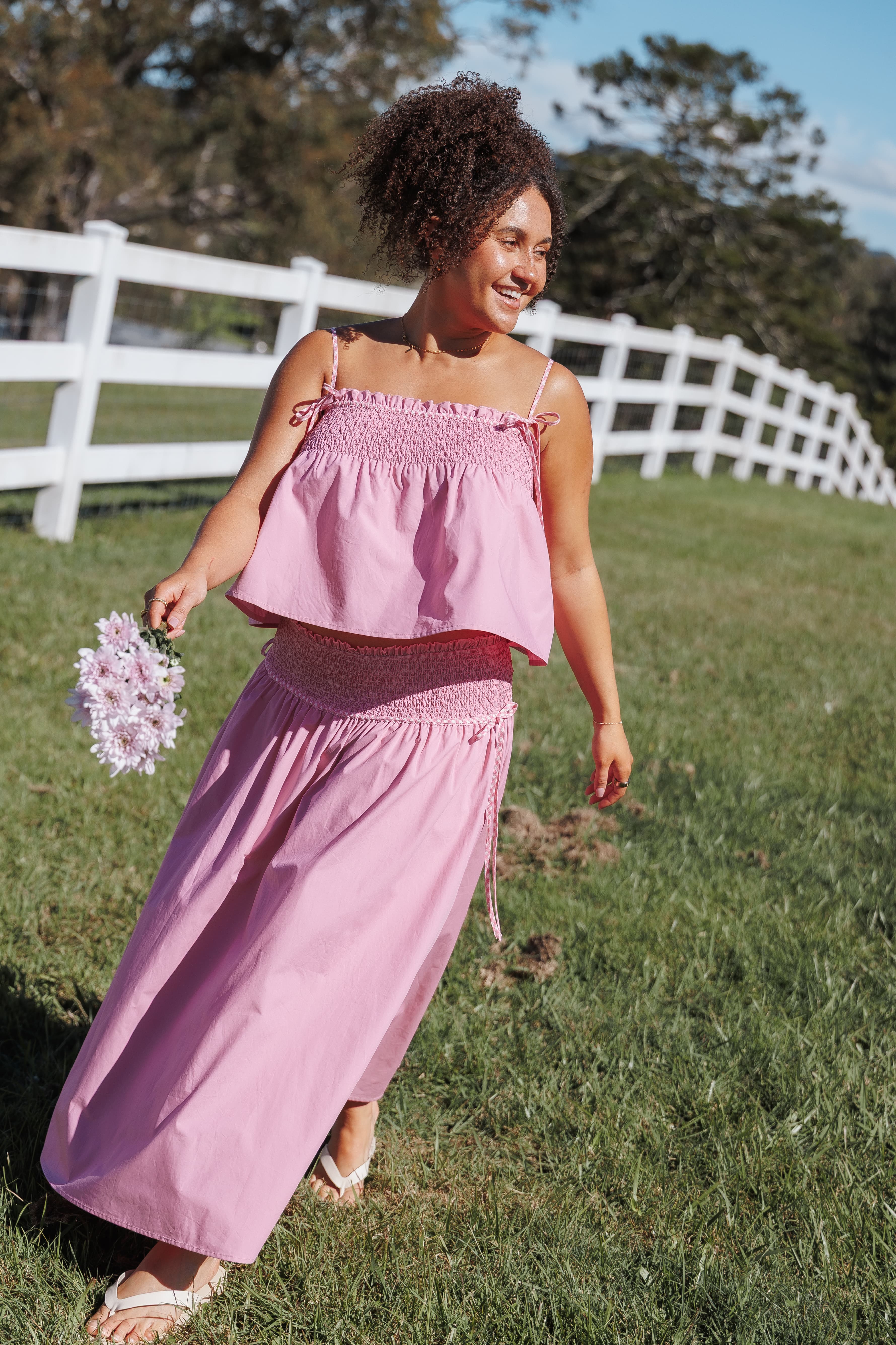 TOPS Mireille Baby Doll Top - Pink