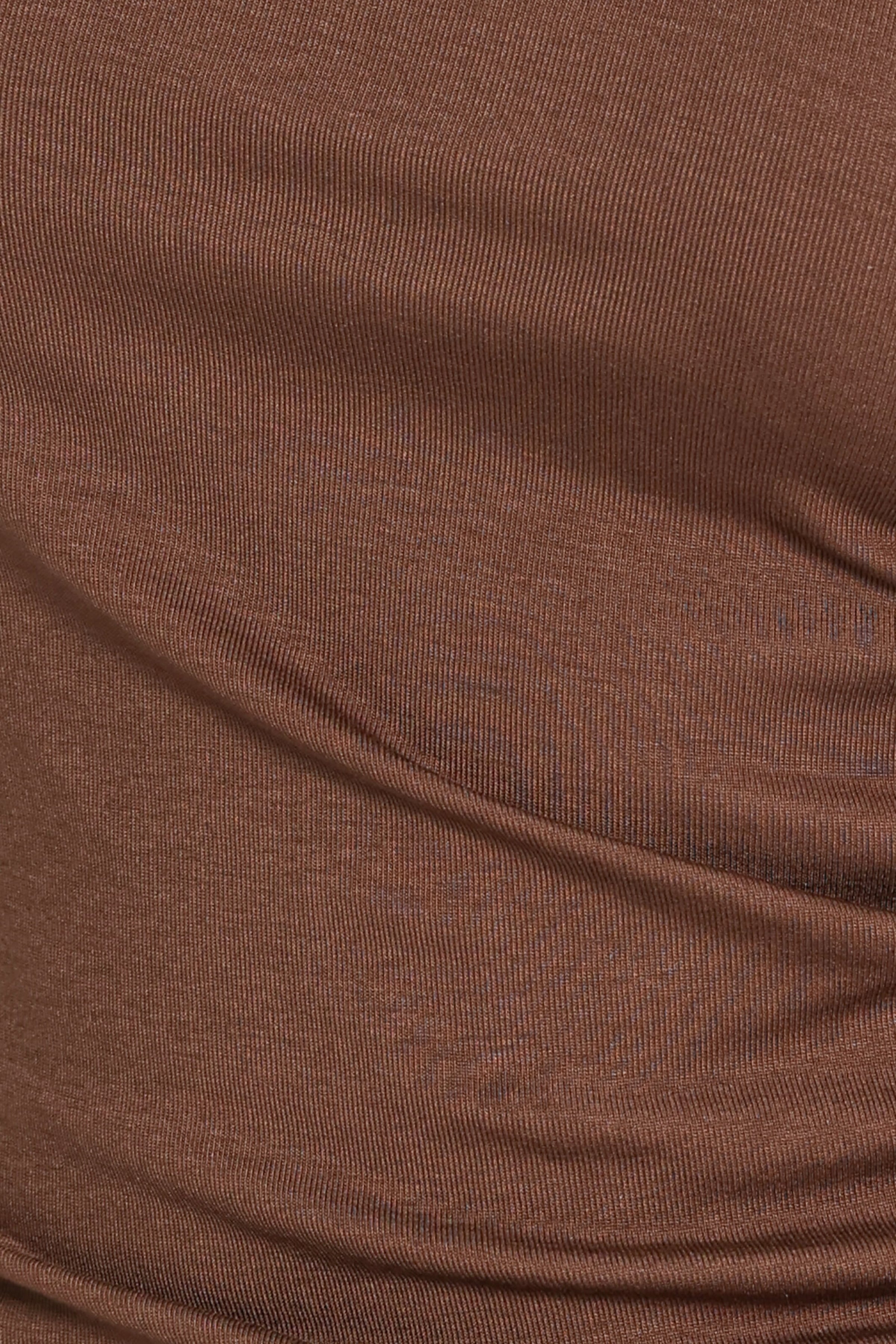 TOPS Nerida Lace Trim Knit Top - Chocolate