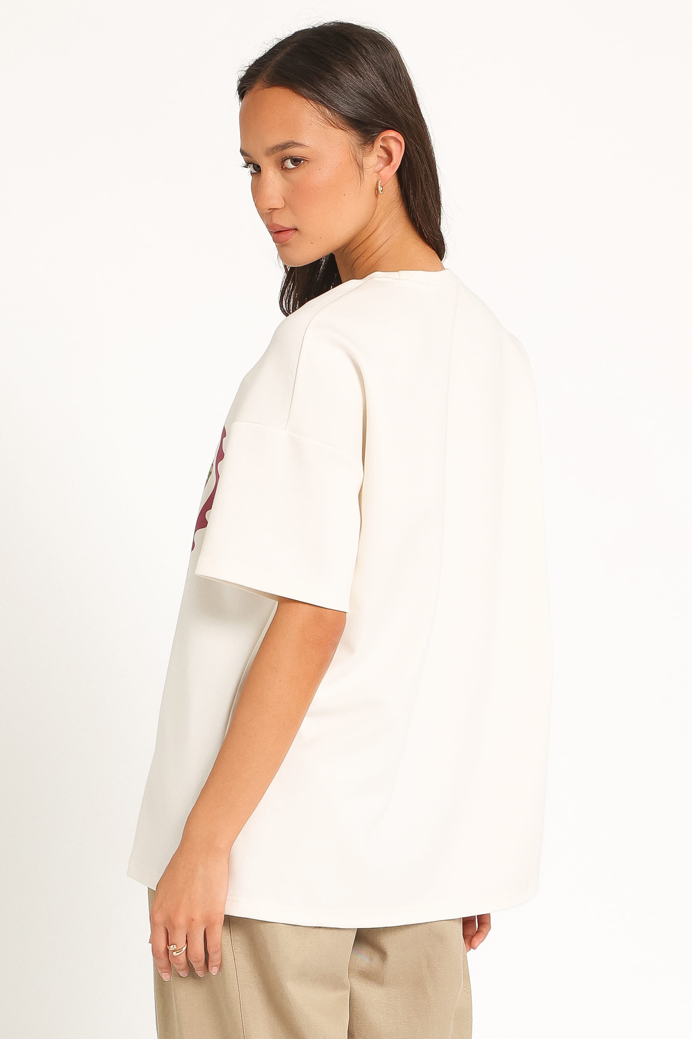 TOPS Orlaith Graphic Tee - Ivory Stamp