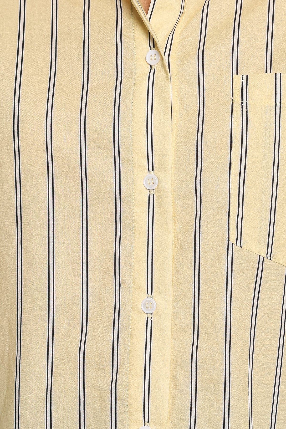 TOPS Palmer Button Down Shirt - Butter Yellow Stripe