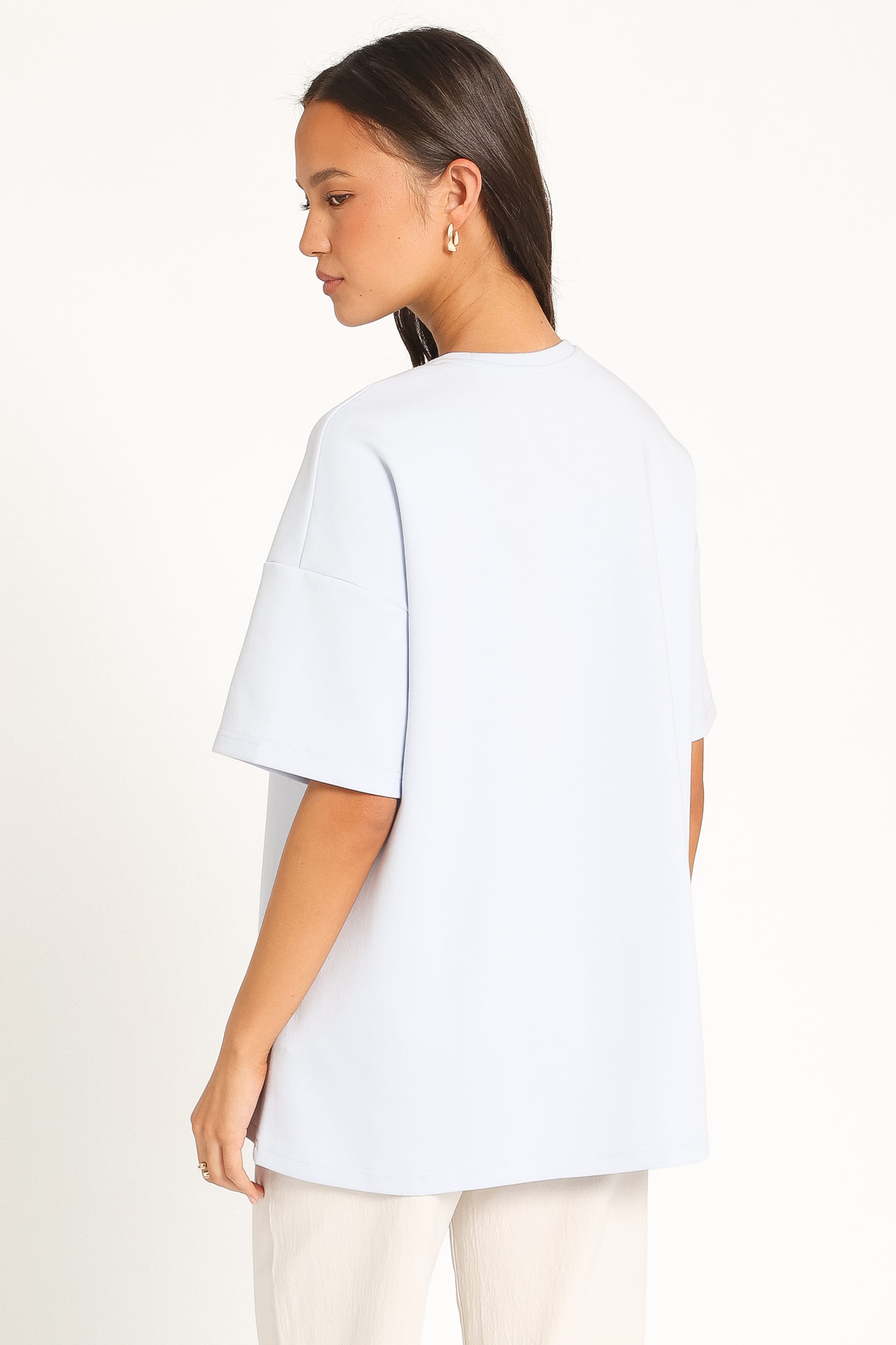 TOPS Patterson Graphic Tee - Baby Blue