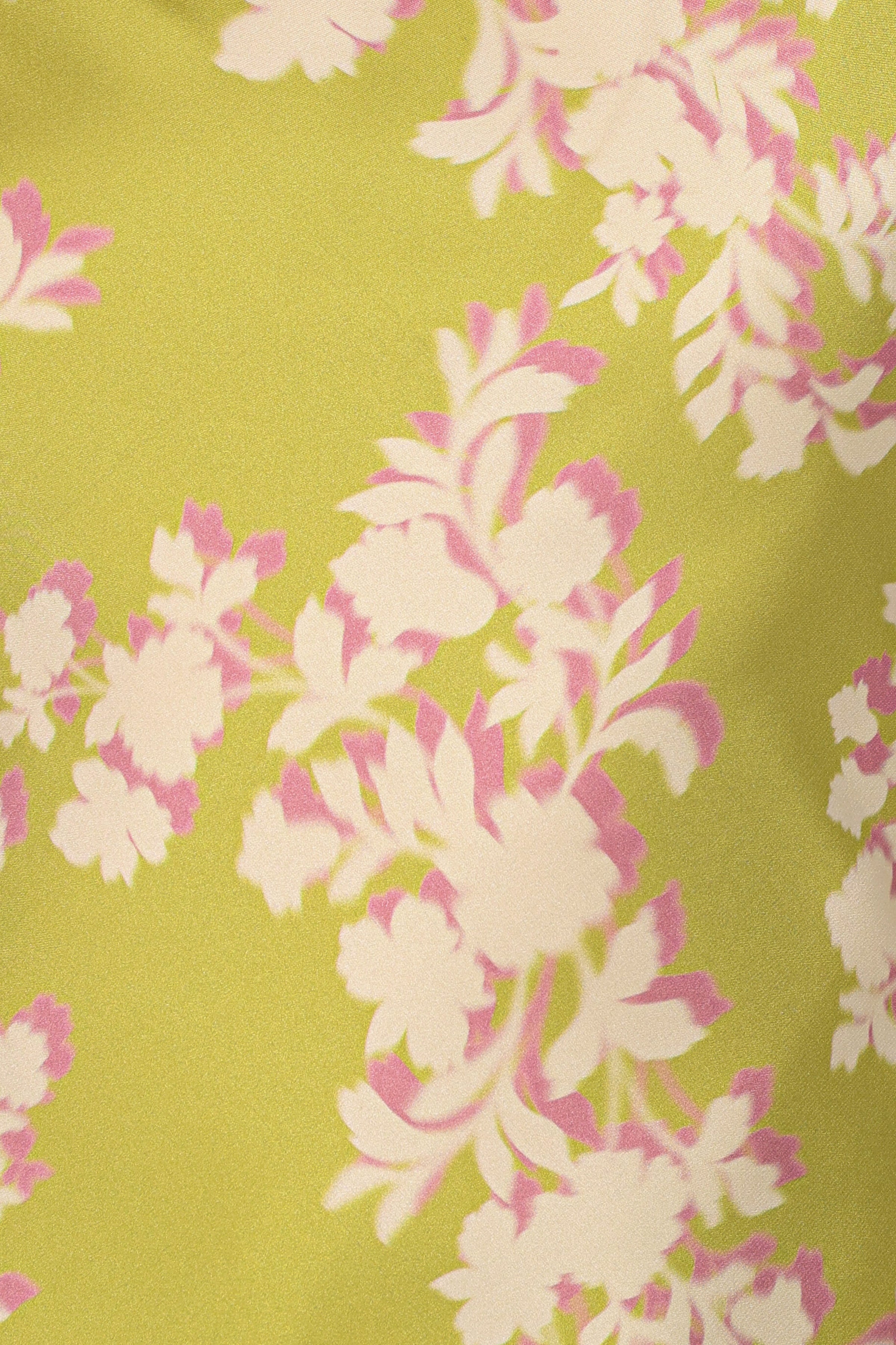 TOPS Richards Top - Green Rum Floral